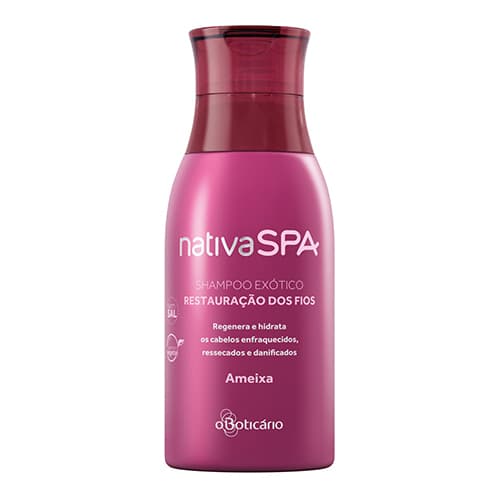 Nativa Spa Shampoo Exótico Restauração Dos Fios Ameixa, 400Ml
