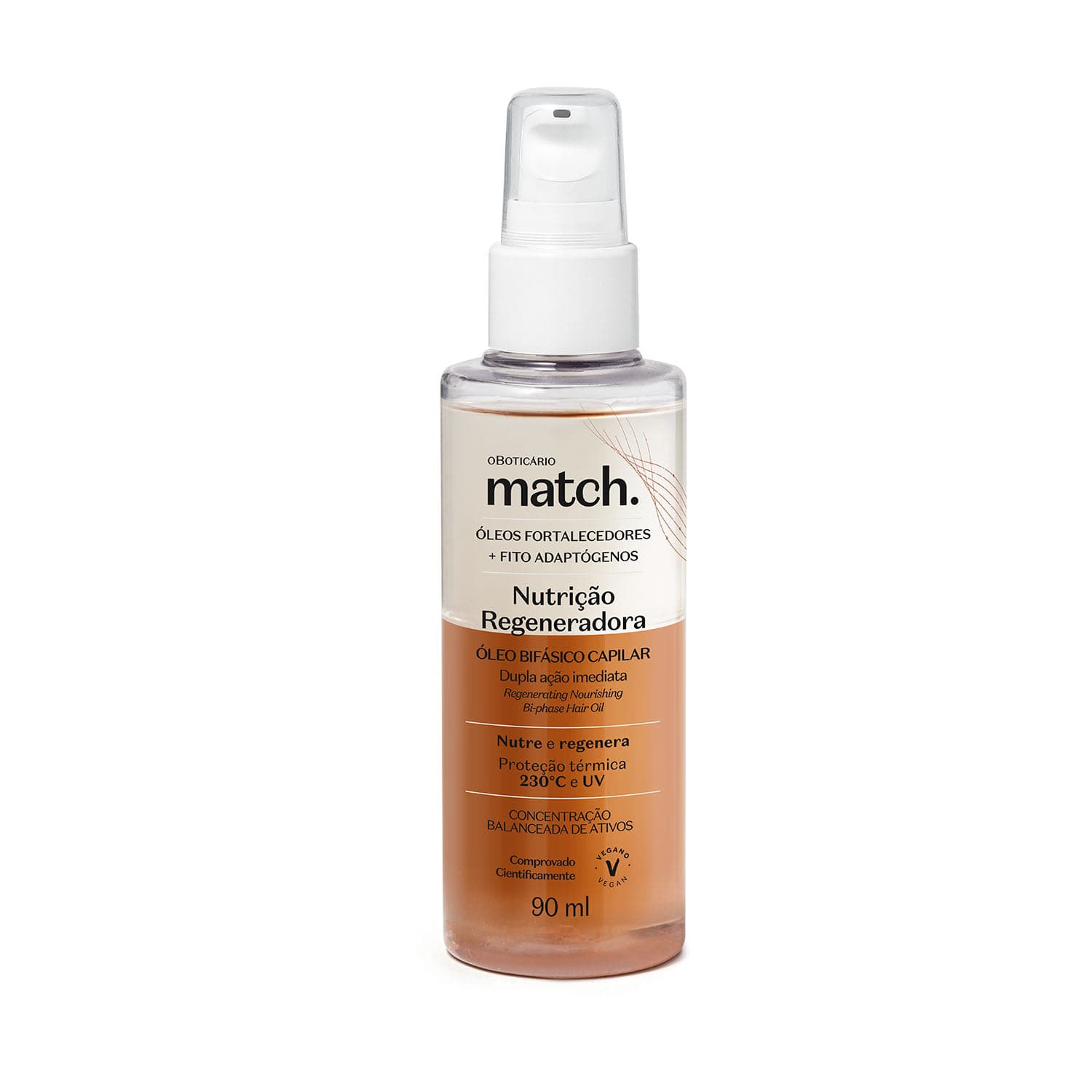 Óleo Bifásico Capilar Match Nutrição Regeneradora 90Ml
