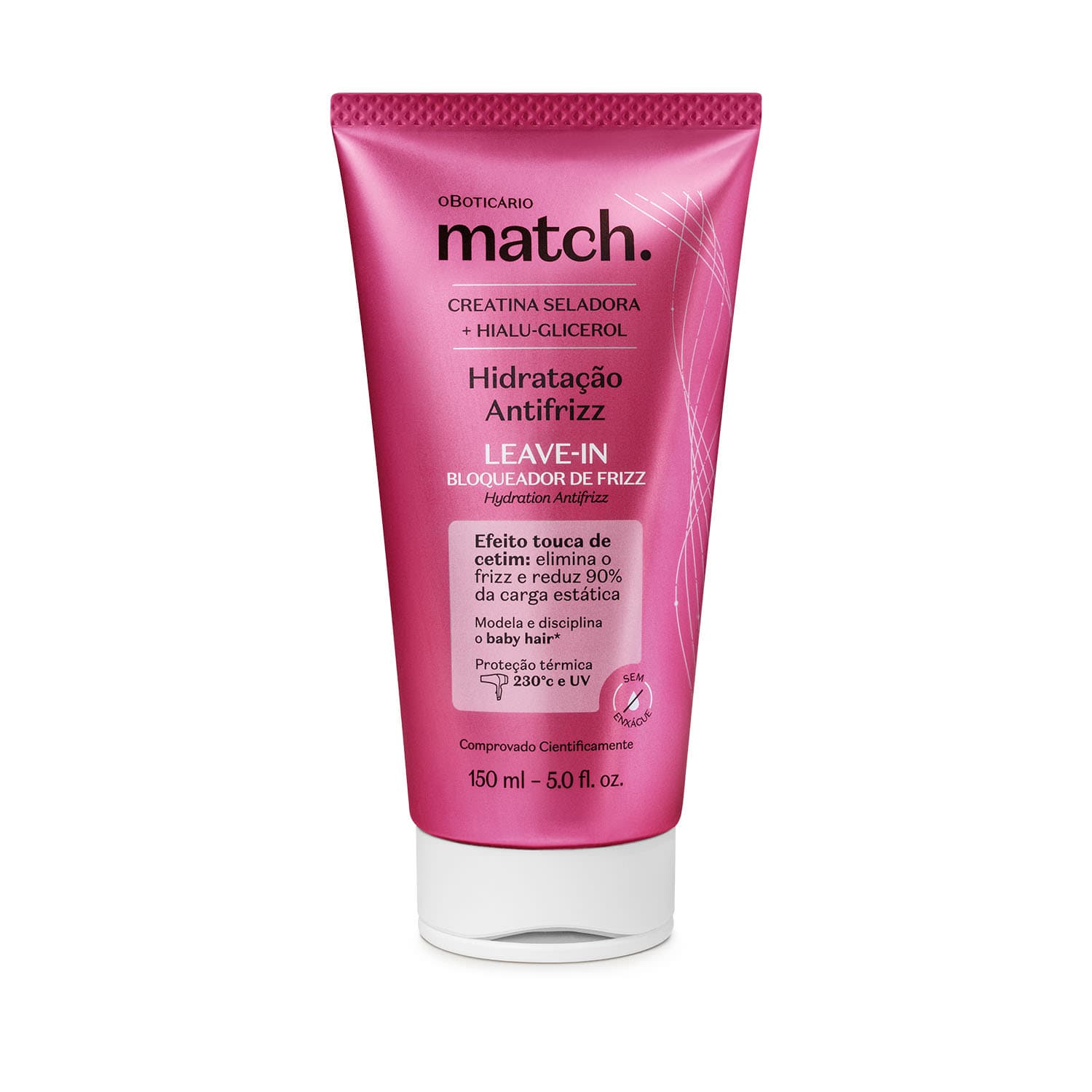 Leave-In Bloqueador De Frizz Match Hidratação Antifrizz 150Ml