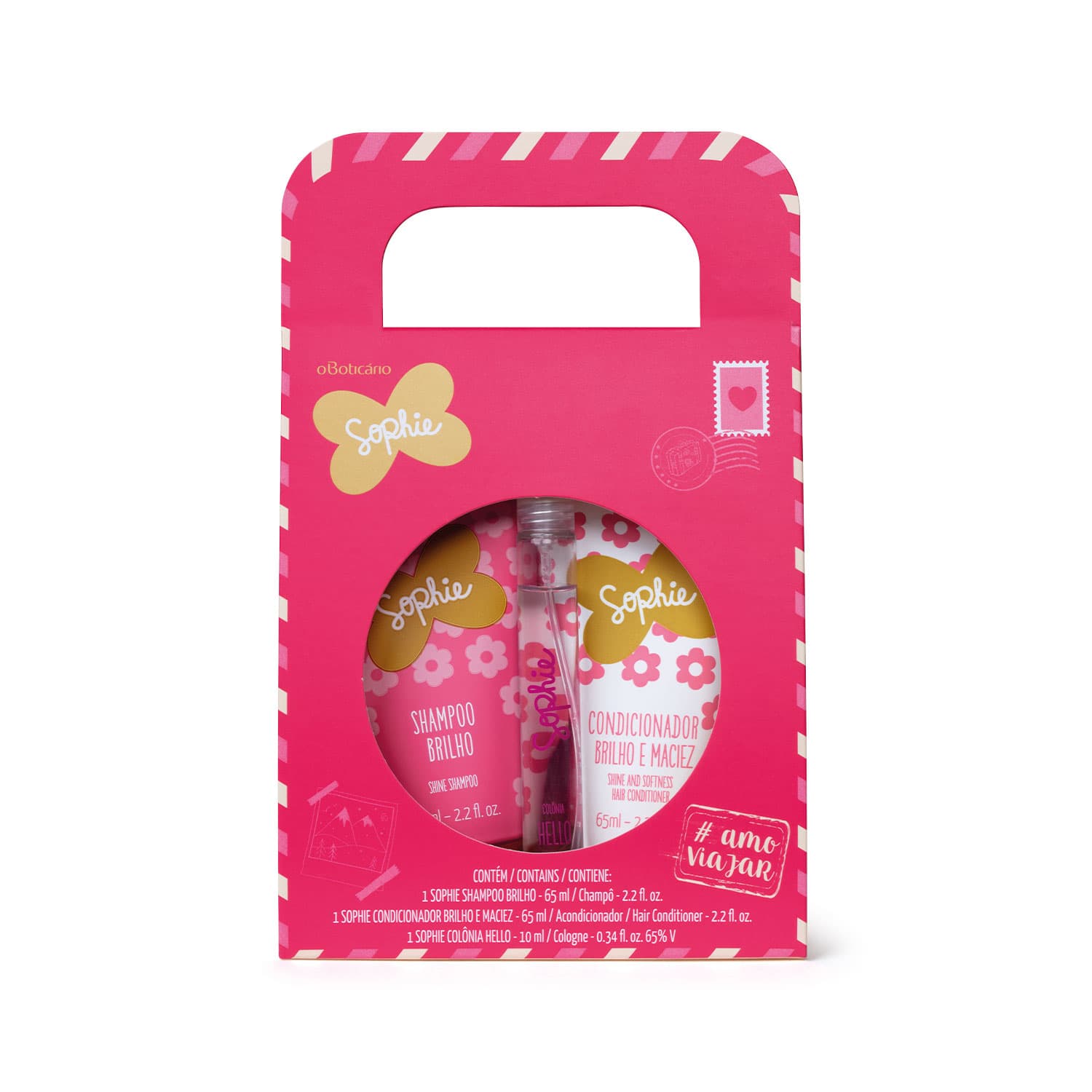 Conjunto Sophie #Amoviajar O Boticário Infantil (3 Produtos)