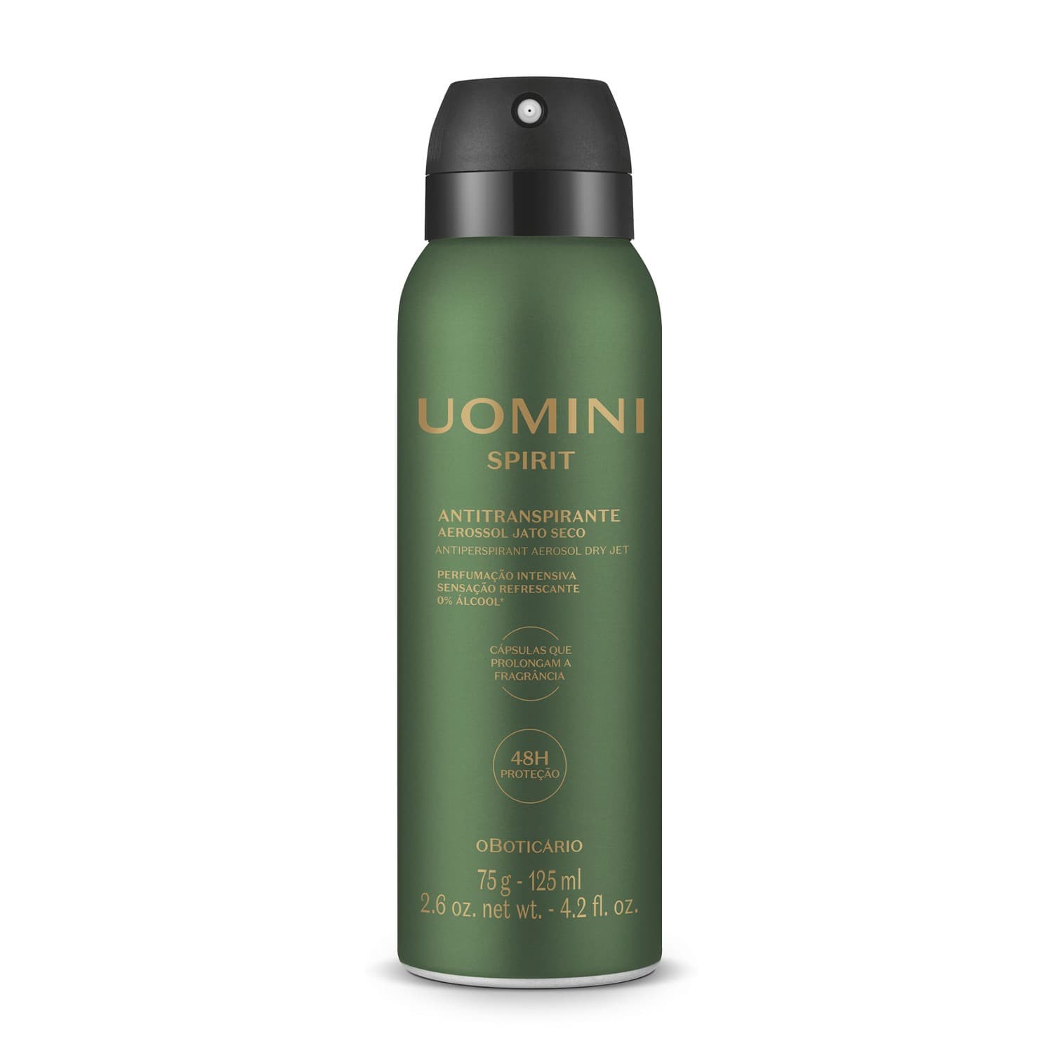 Desodorante Antitranspirante Aerossol Uomini Spirit 75G/125Ml