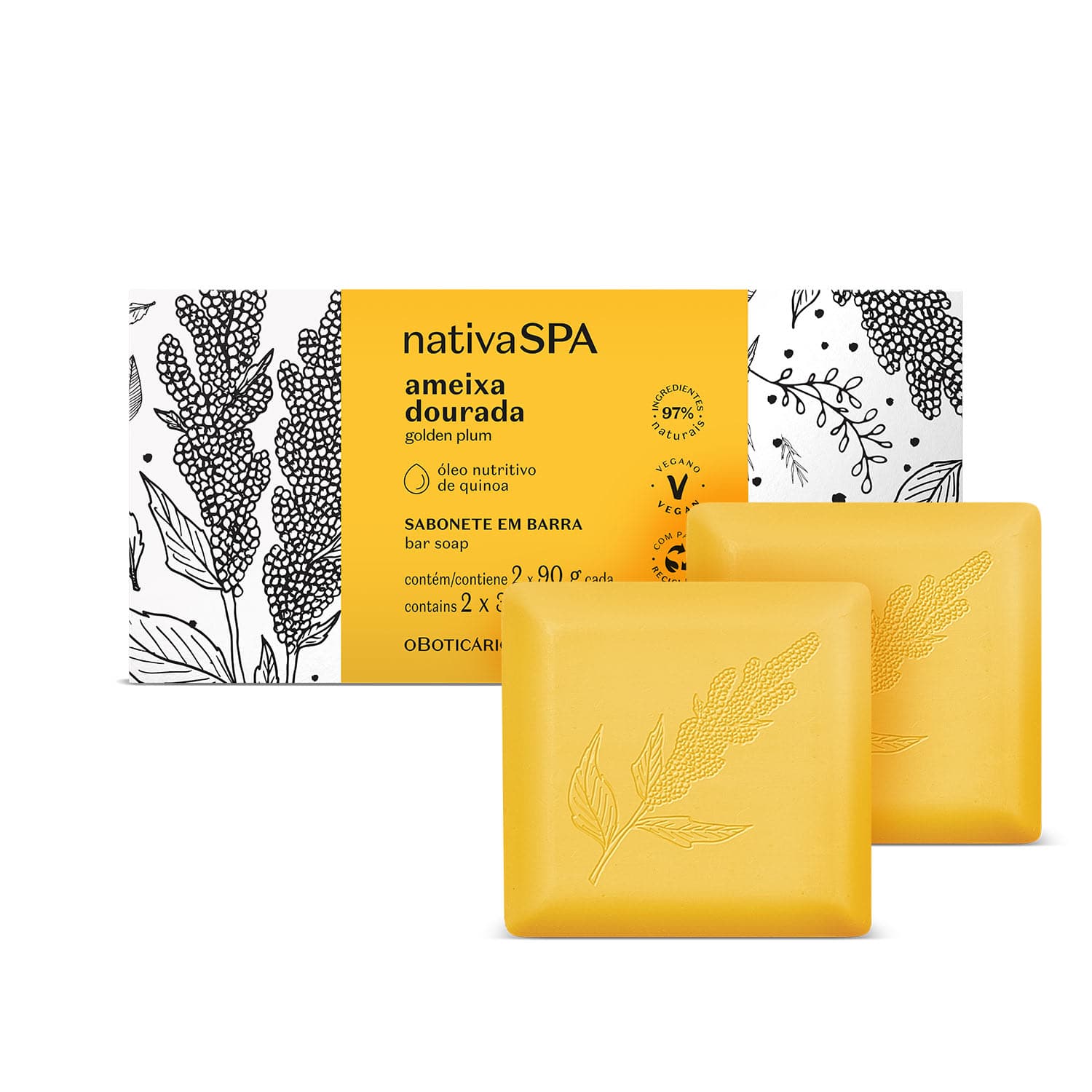 Sabonete Em Barra Nativa Spa Ameixa Dourada 2X90G