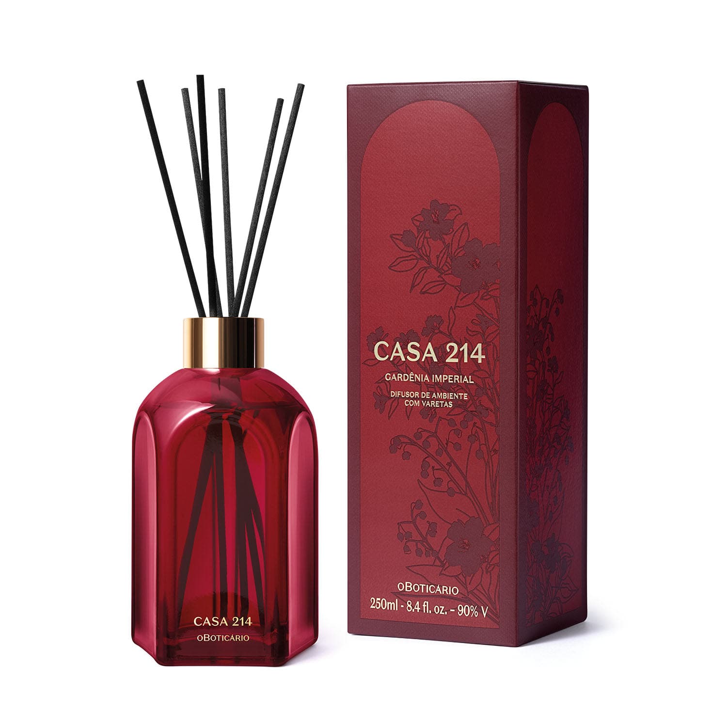 Difusor De Ambiente Com Varetas Casa 214 Gardênia Imperial 250Ml
