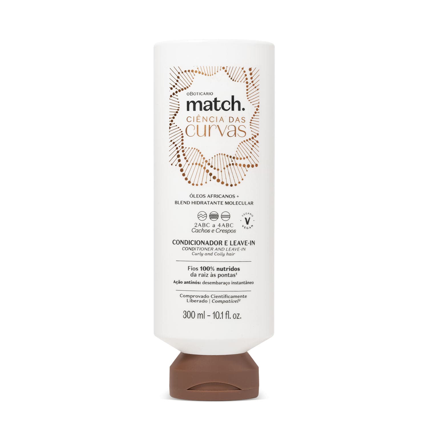 Condicionador E Leave-In Match Ciência Das Curvas 300Ml