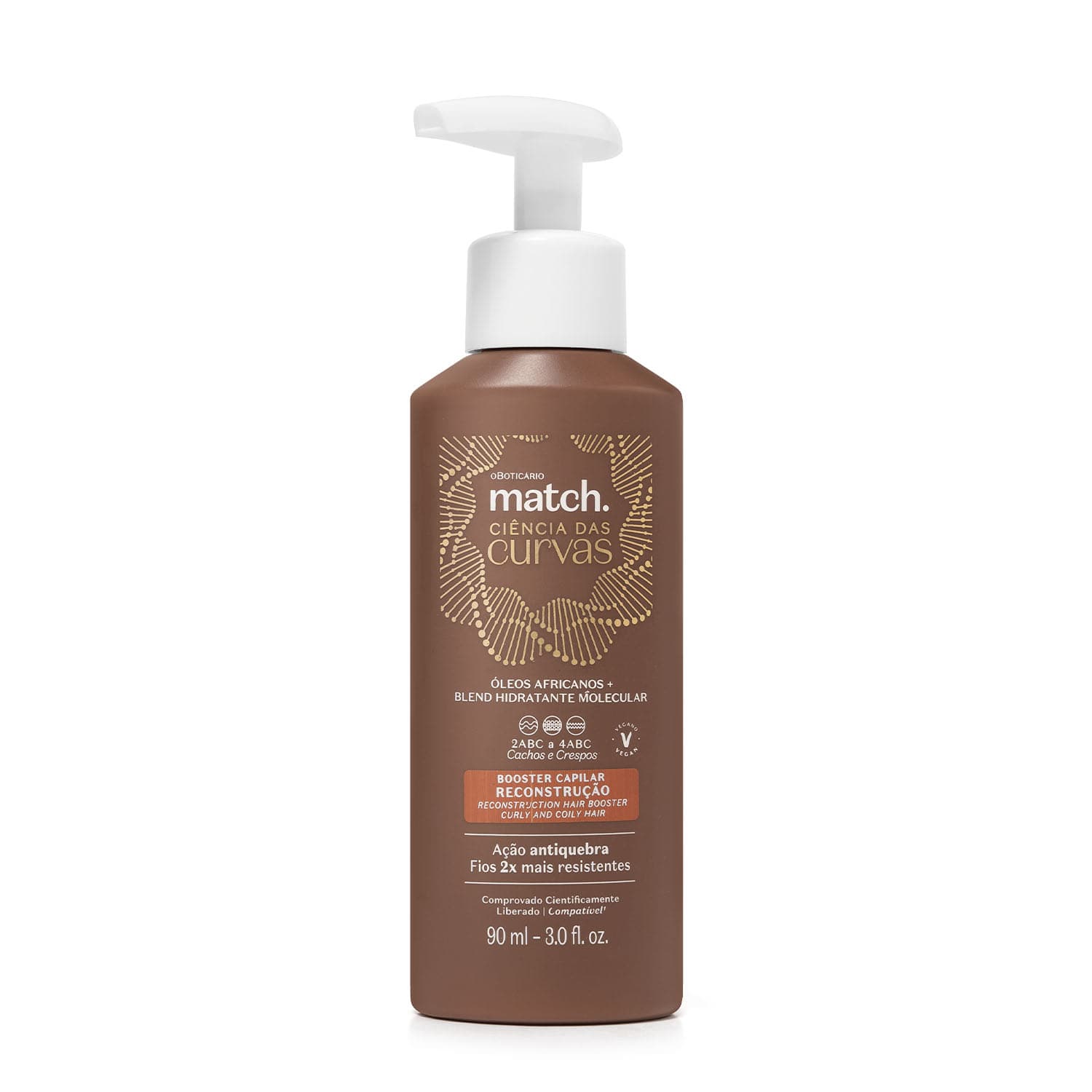 Booster Capilar Reconstrução Match Ciência Das Curvas 90Ml