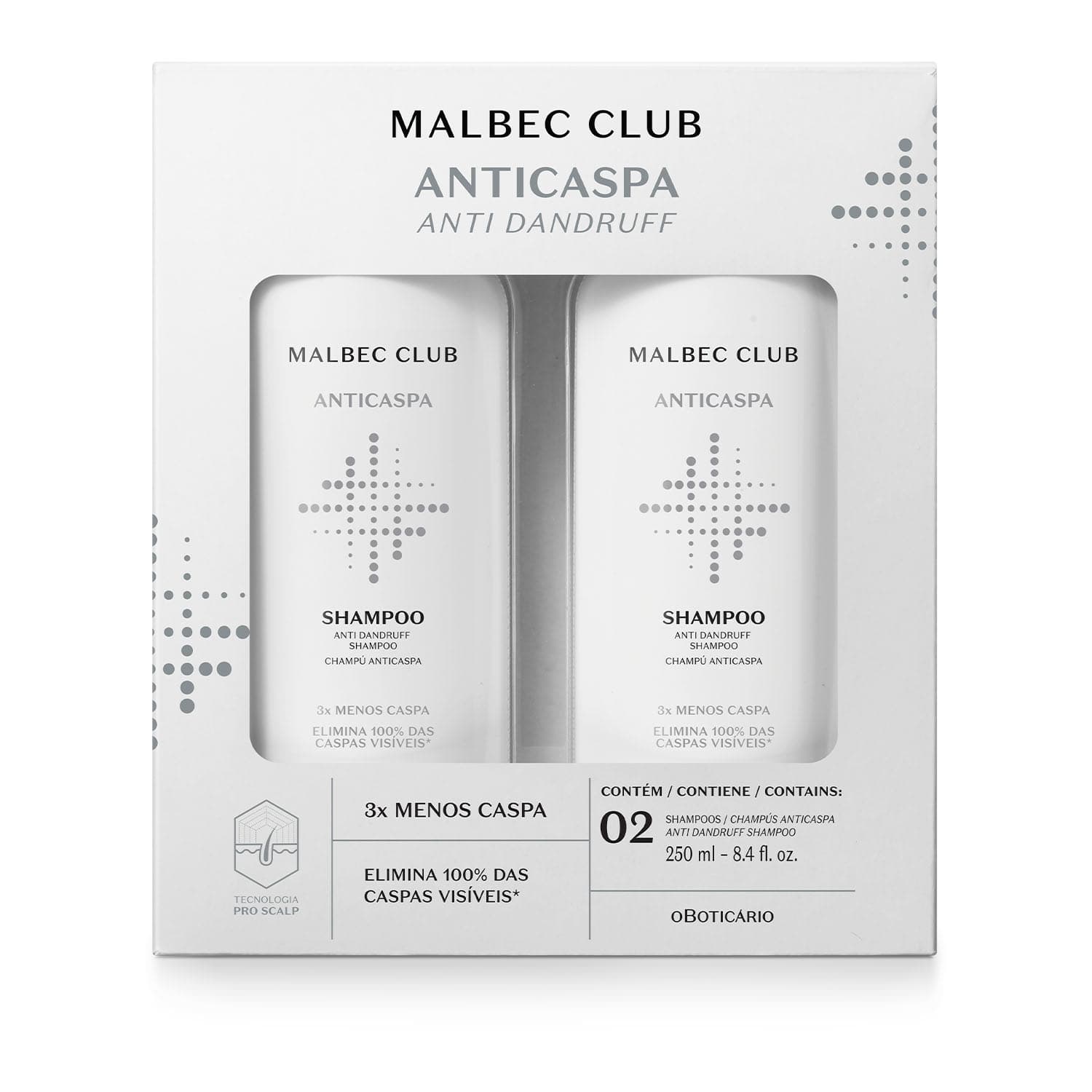 Kit Malbec Club Shampoo Anticaspa (2 Itens)