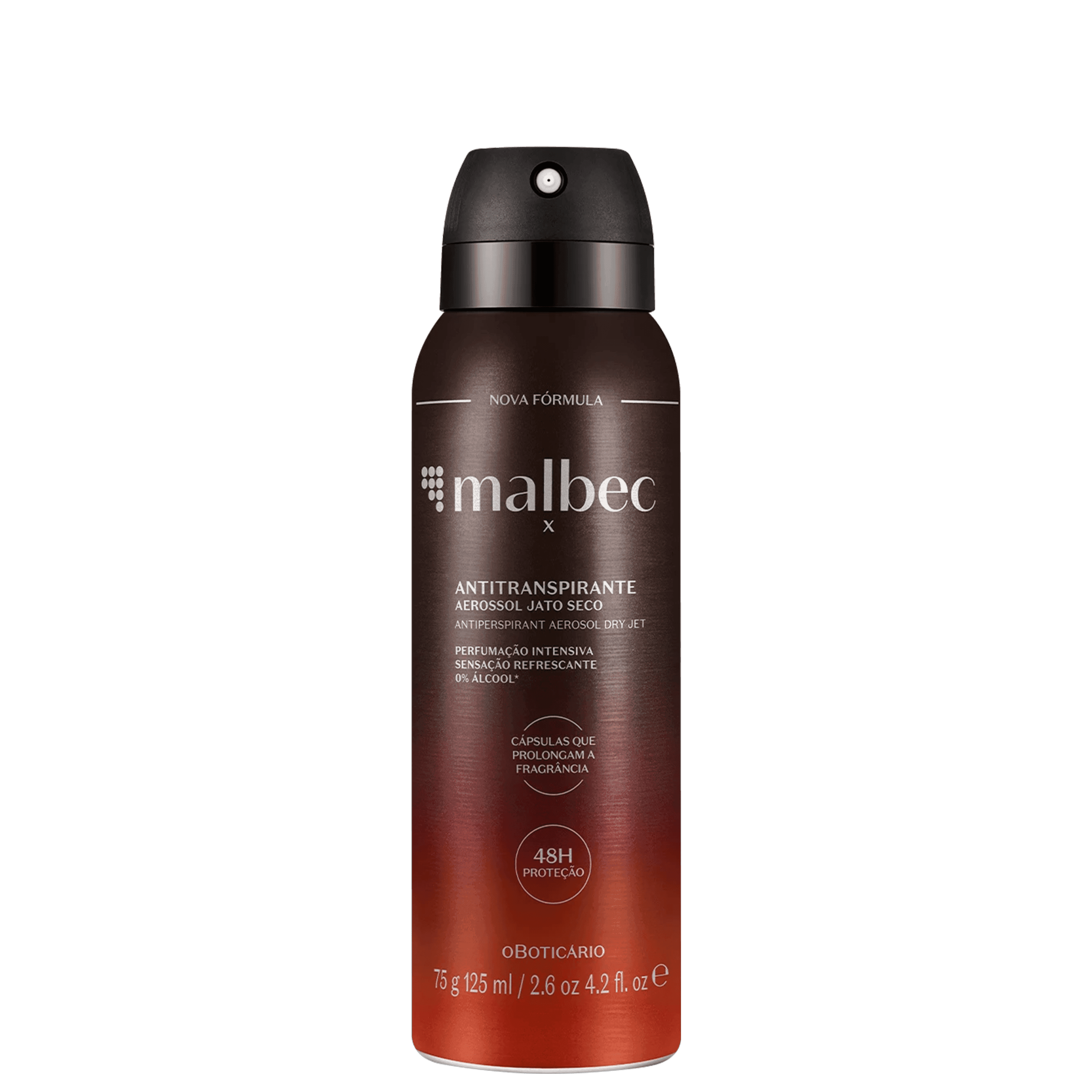 Desodorante Antitranspirante Aerossol Malbec X 75G/125Ml