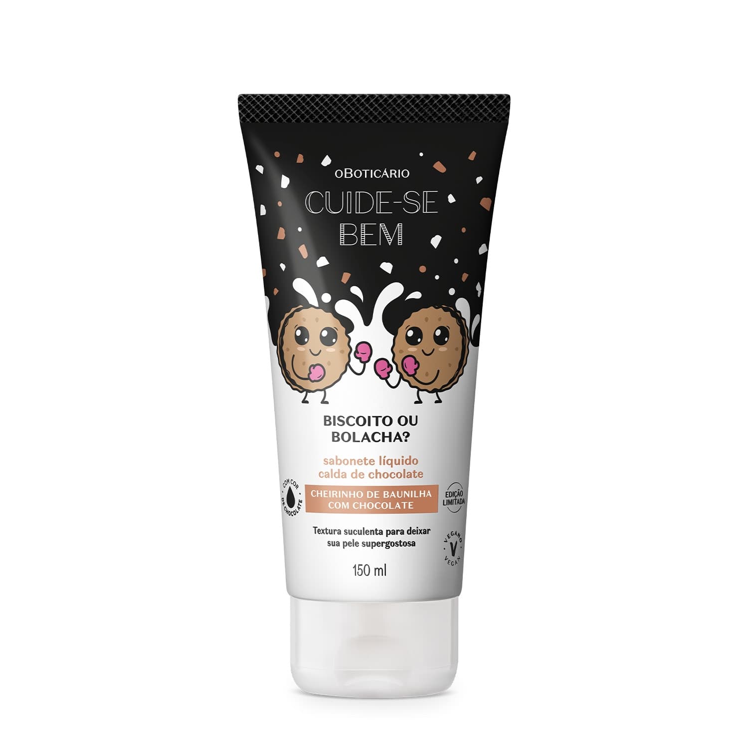 Sabonete Líquido Calda De Chocolate Cuide-Se Bem Biscoito Ou Bolacha 150Ml