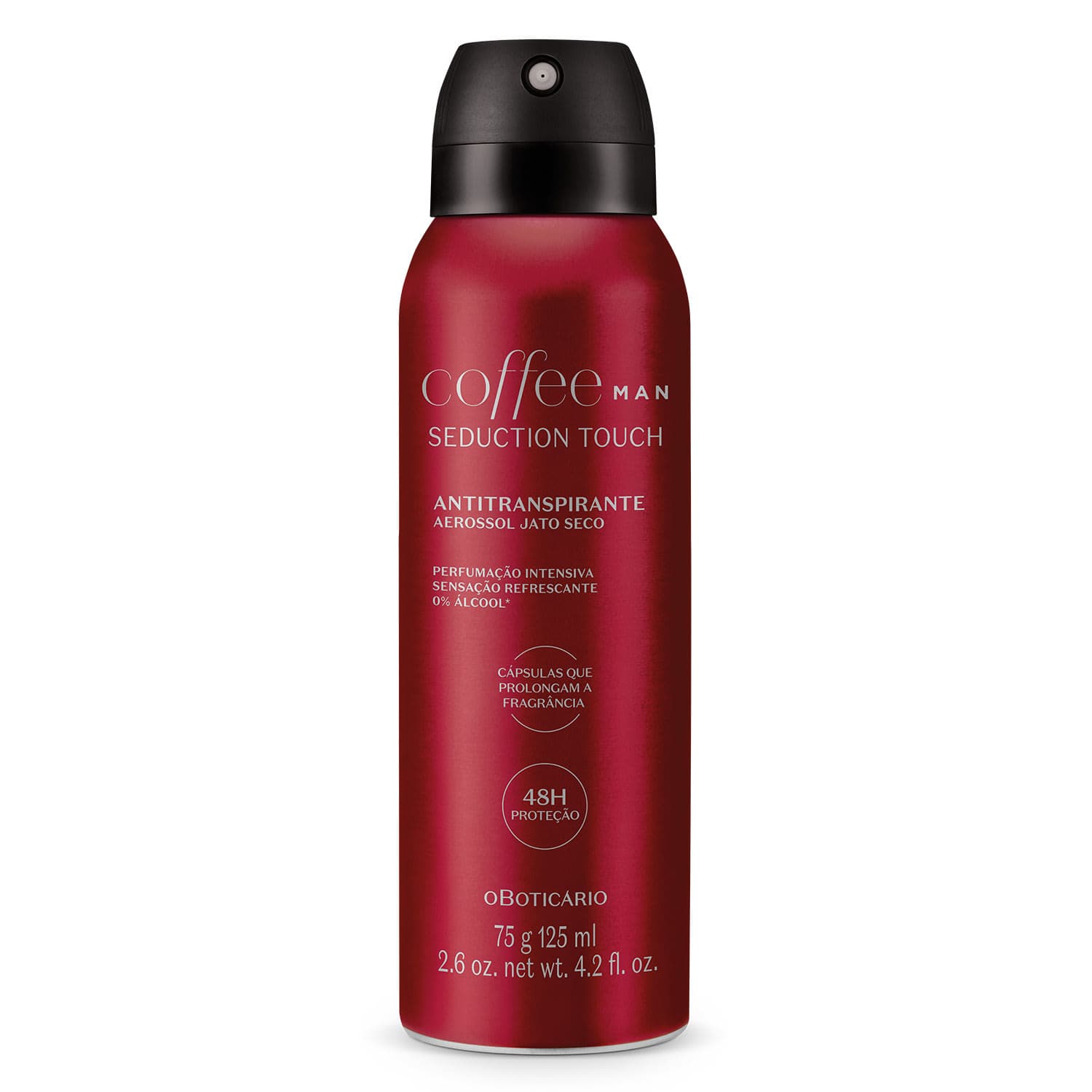 Desodorante Antitranspirante Aerossol Coffee Man Seduction Touch 75G/125Ml