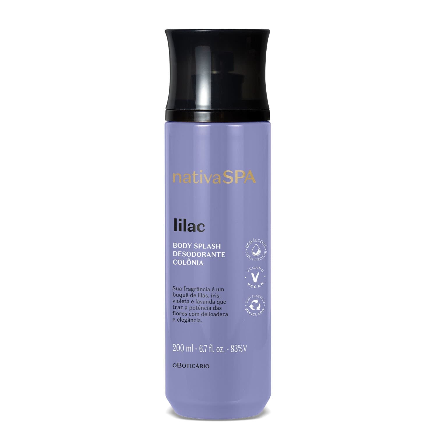 Nativa Spa Lilac Body Splash Desodorante Colônia 200Ml