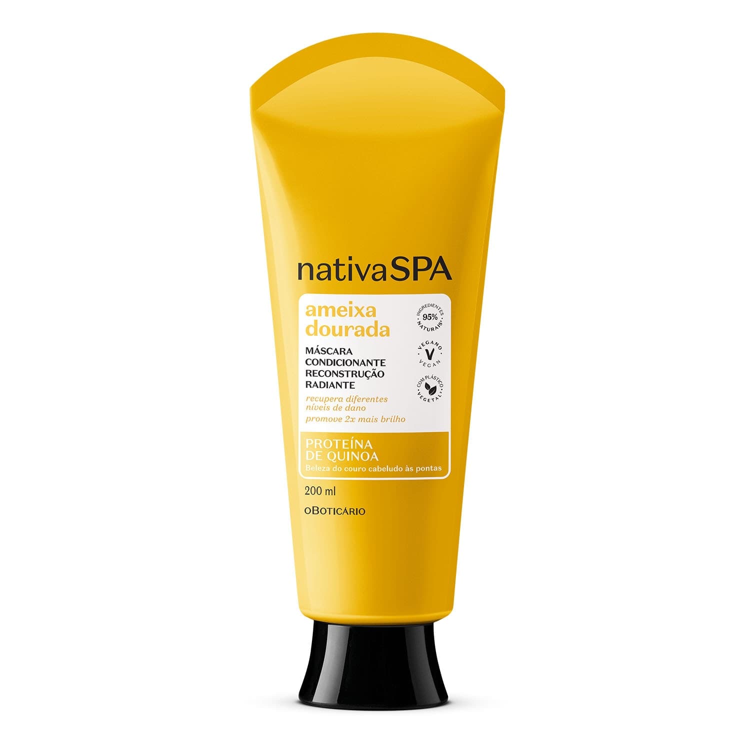 Máscara Condicionante Reconstrução Radiante Nativa Spa Ameixa Dourada 200Ml