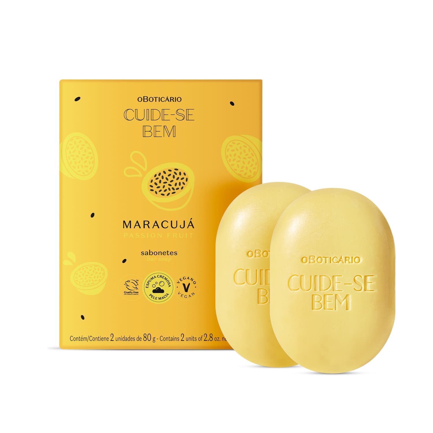 Sabonetes Em Barra Cuide-Se Bem Feira Maracujá 2X80G