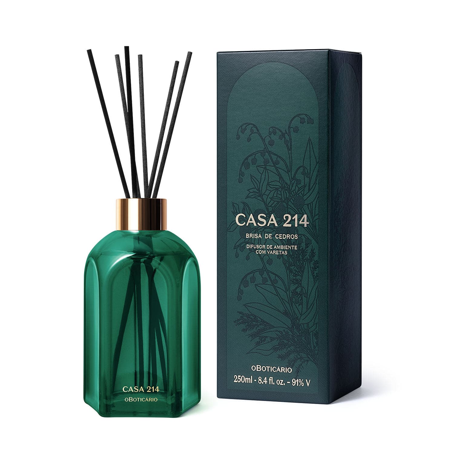 Difusor De Ambiente Com Varetas Casa 214 Brisa De Cedros 250Ml