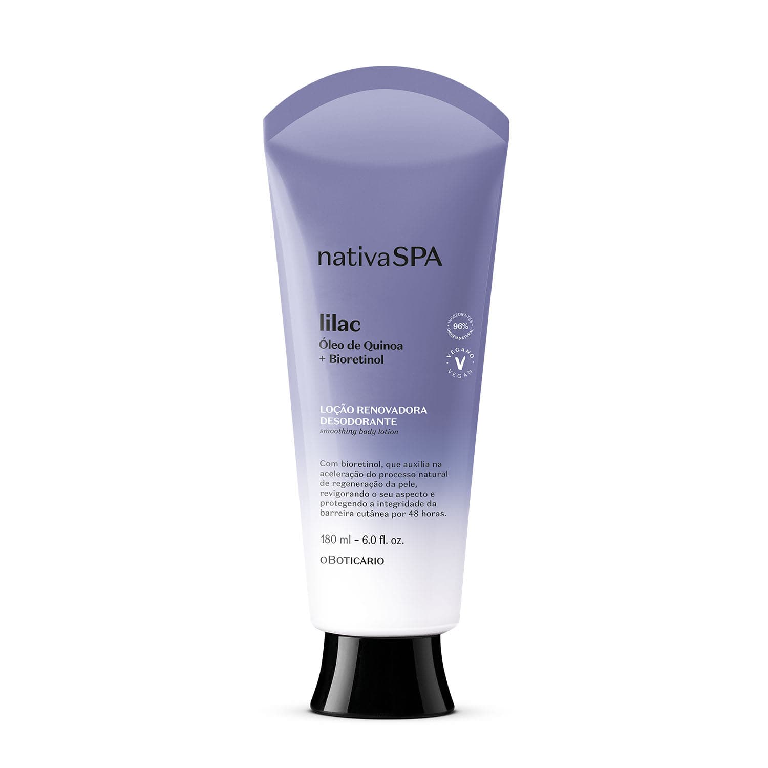 Loção Renovadora Desodorante Hidratante Corporal Nativa Spa Lilac 180Ml