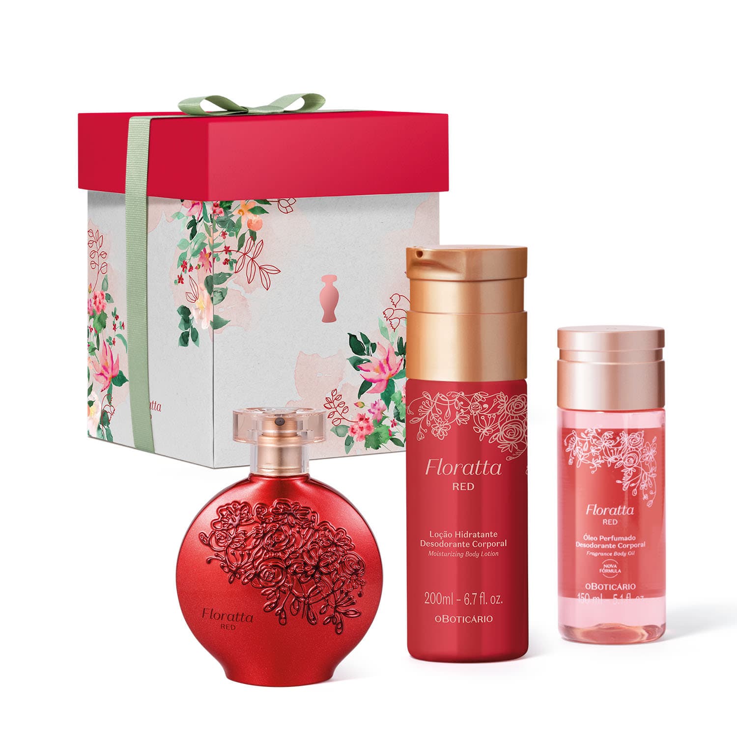 Kit Presente Floratta Red (3 Itens)