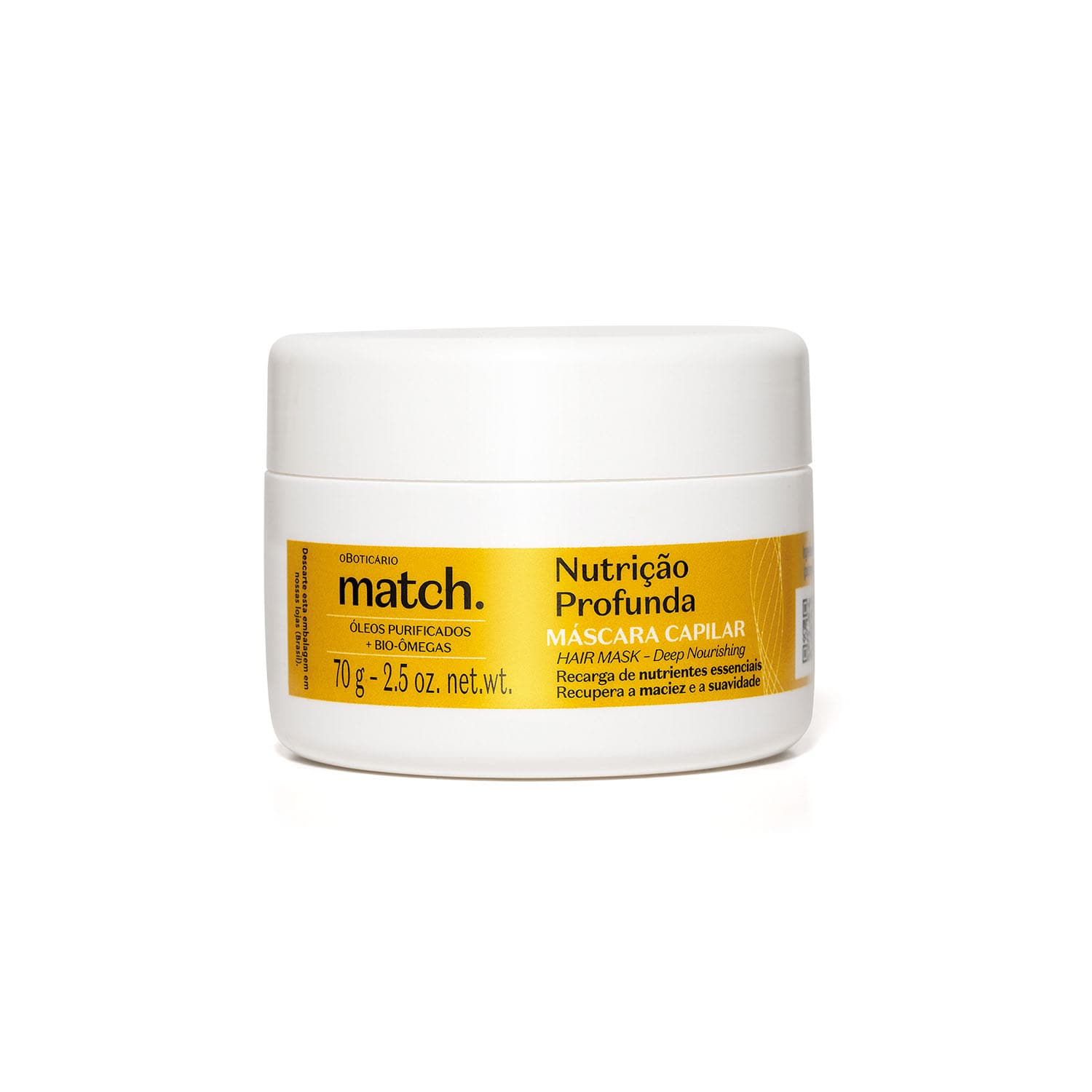 Máscara Capilar Match Nutrição Profunda 70G