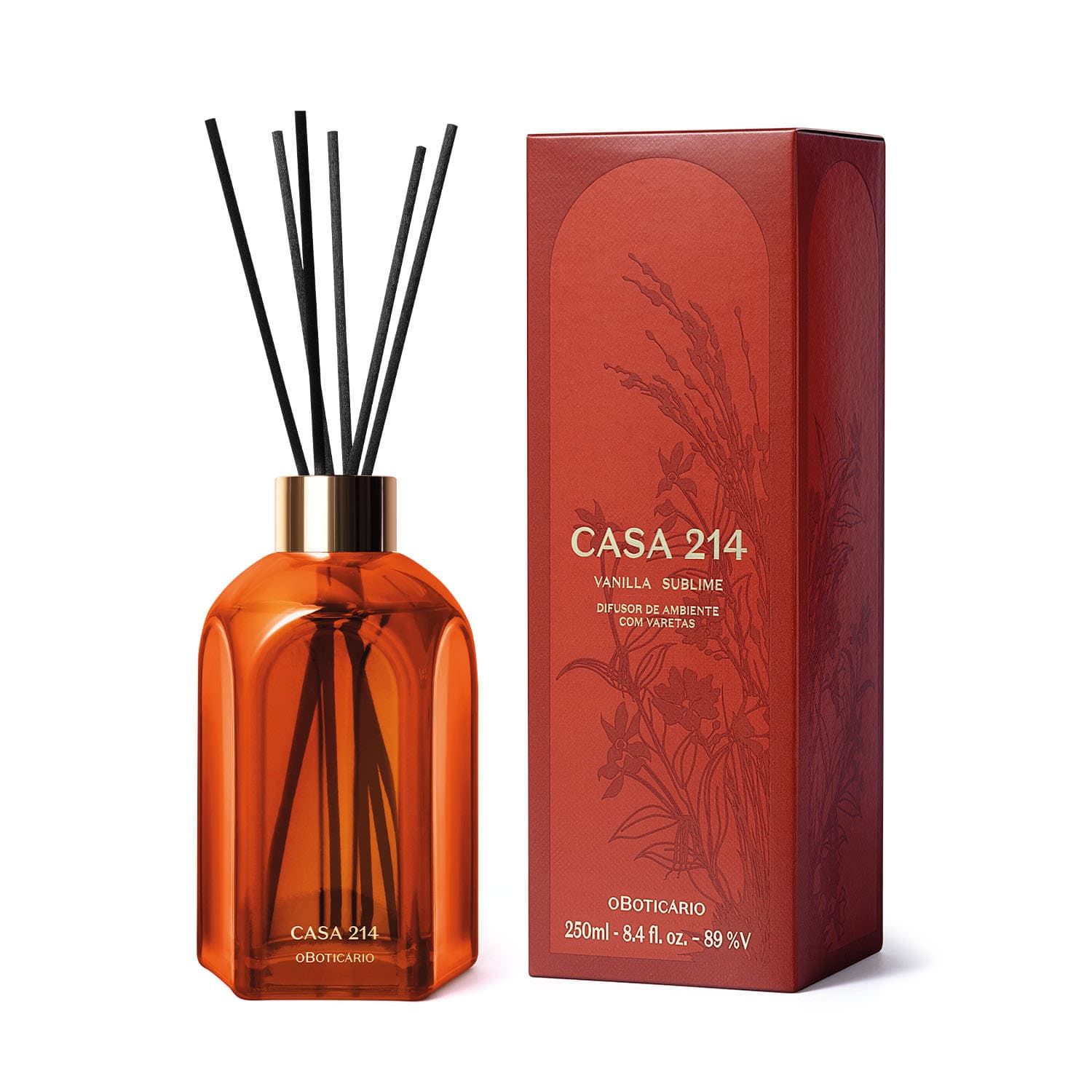 Difusor De Ambiente Com Varetas Casa 214 Vanilla Sublime 250Ml