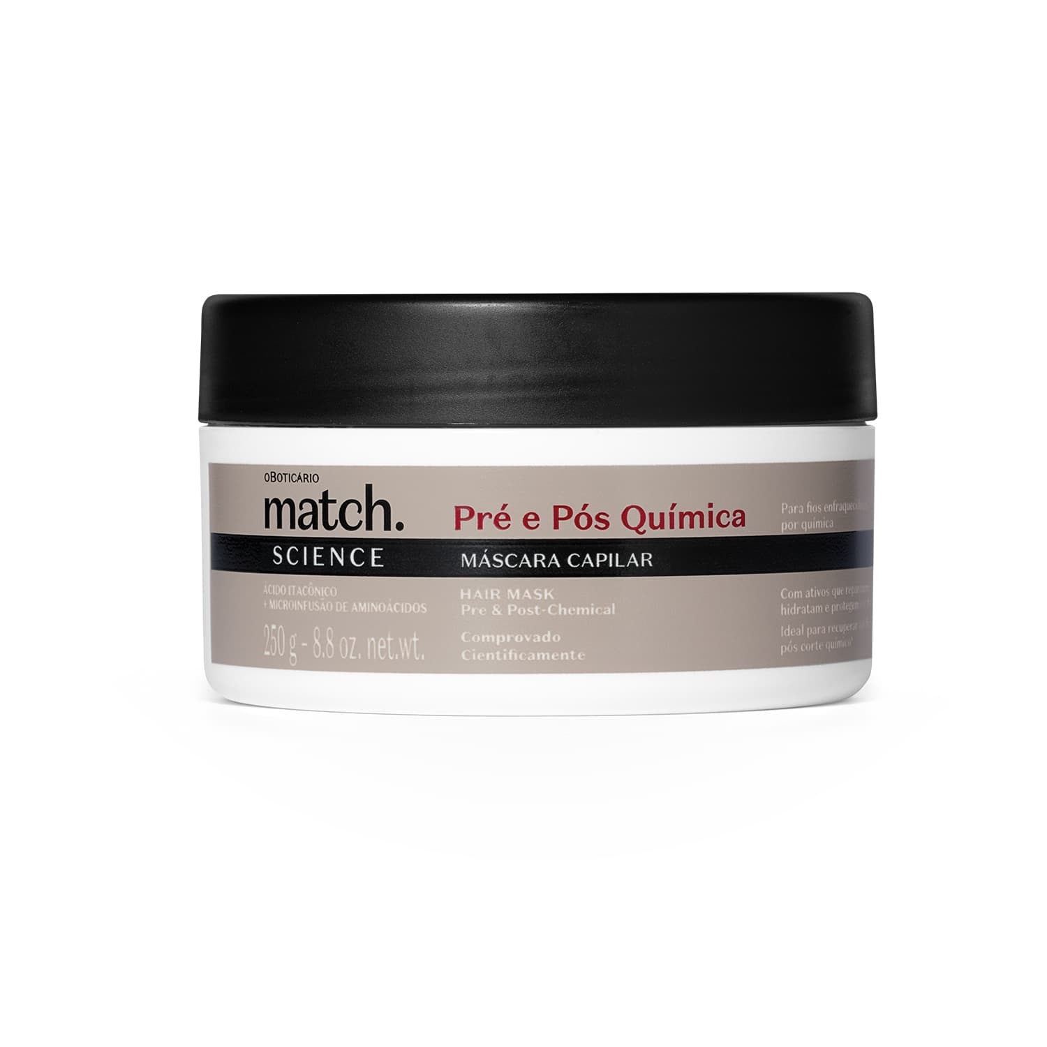 Máscara Capilar Match Science Pré E Pós-Química 250G