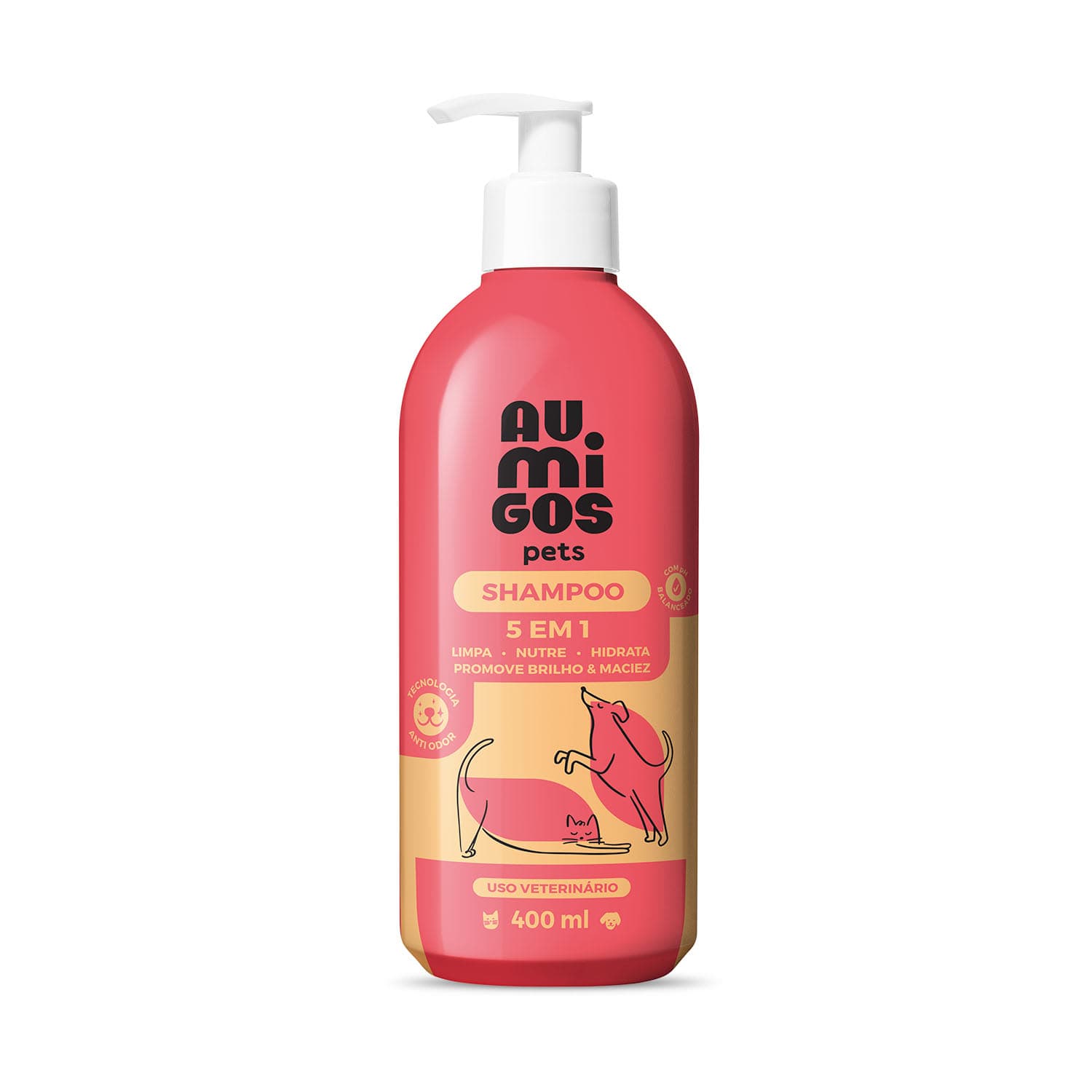 Shampoo 5 Em 1 Au.Migos Pets 400Ml