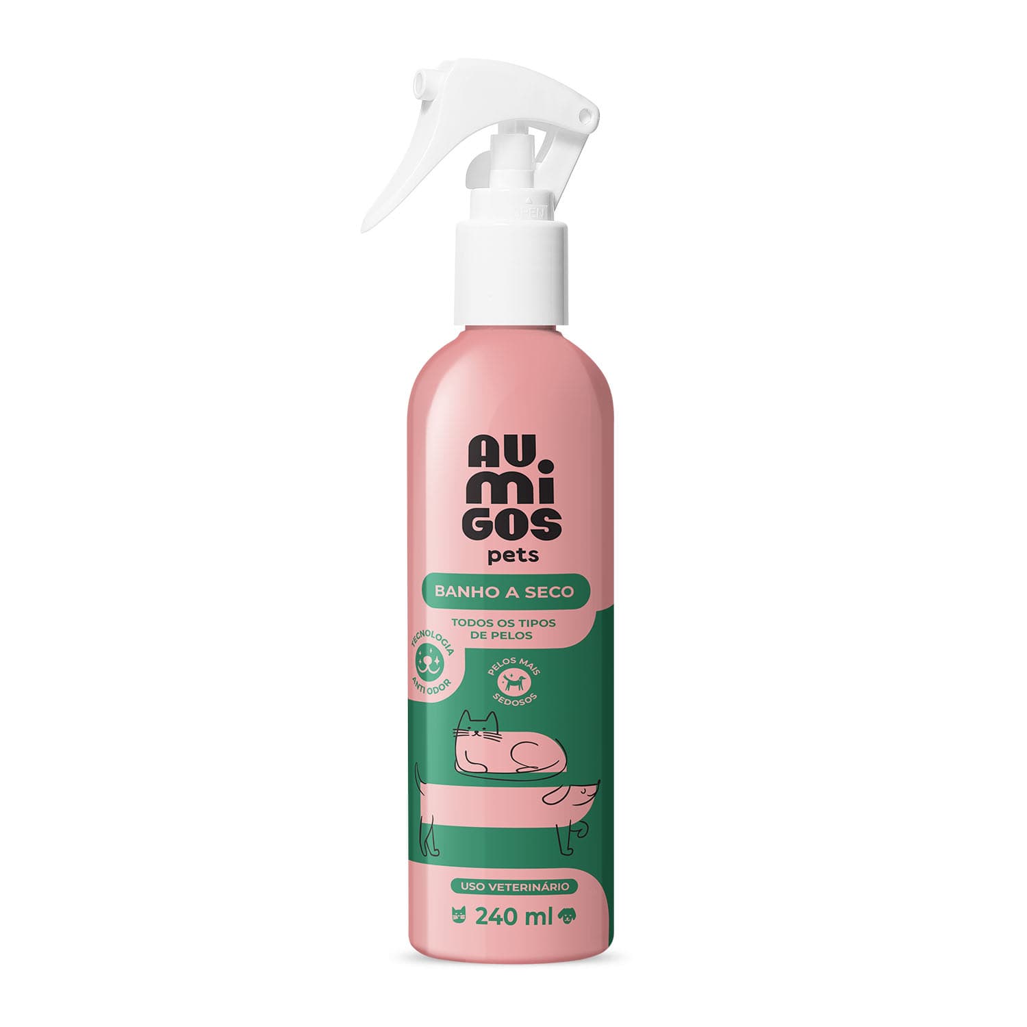 Banho A Seco Au.Migos Pets 240Ml