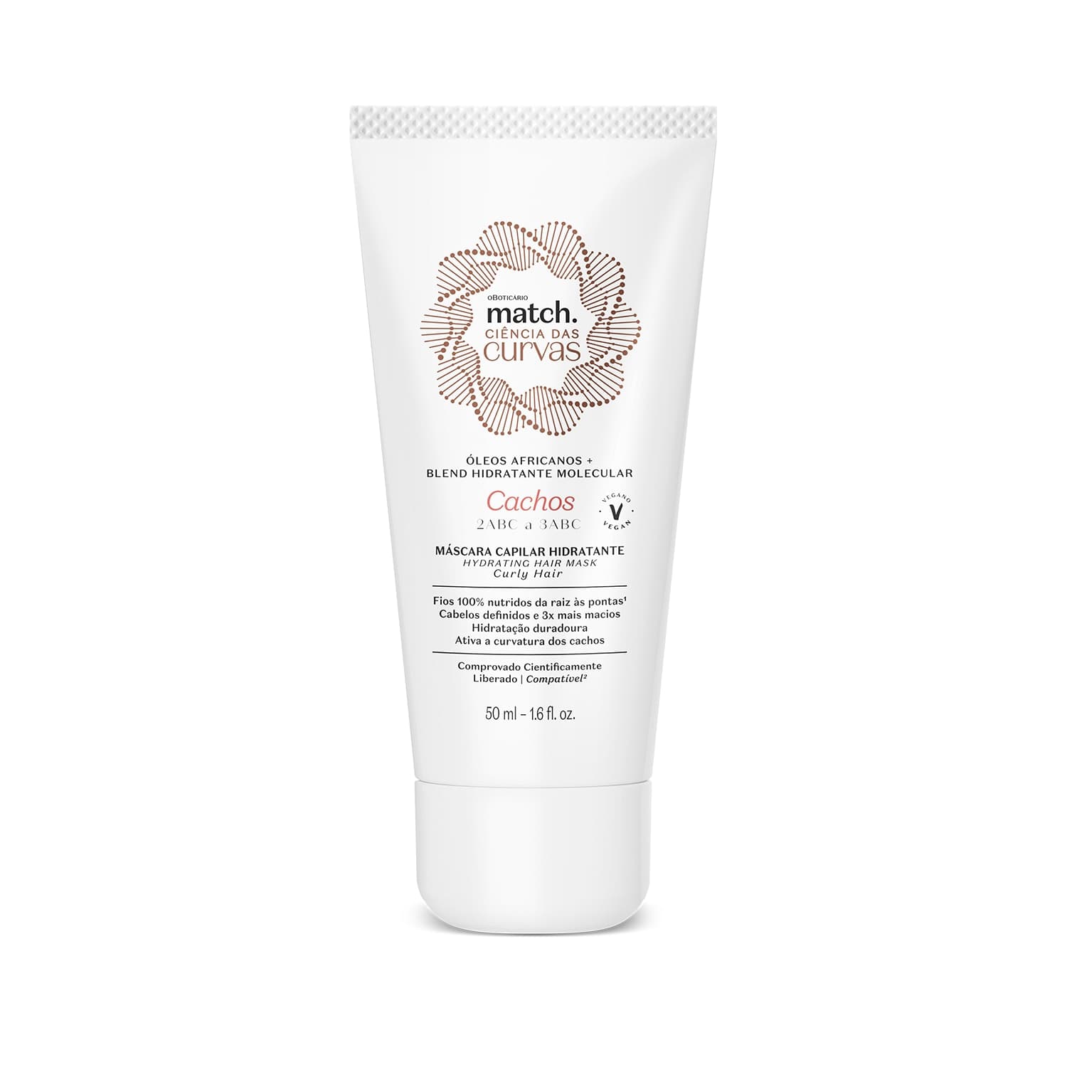 Máscara Capilar Hidratante Match Ciência Das Curvas Crespos 50Ml