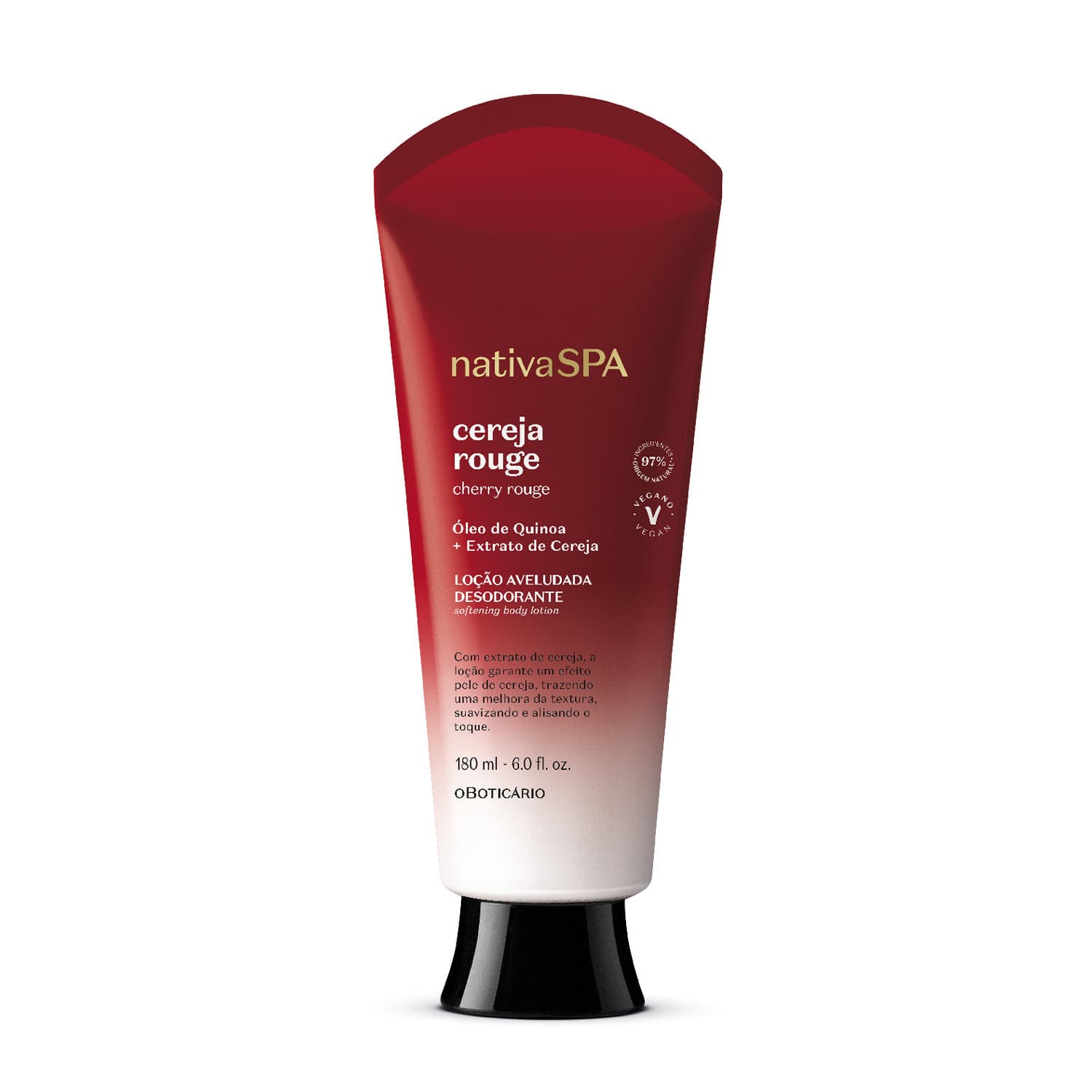 Loção Aveludada Desodorante Corporal Nativa Spa Cereja Rouge 180Ml
