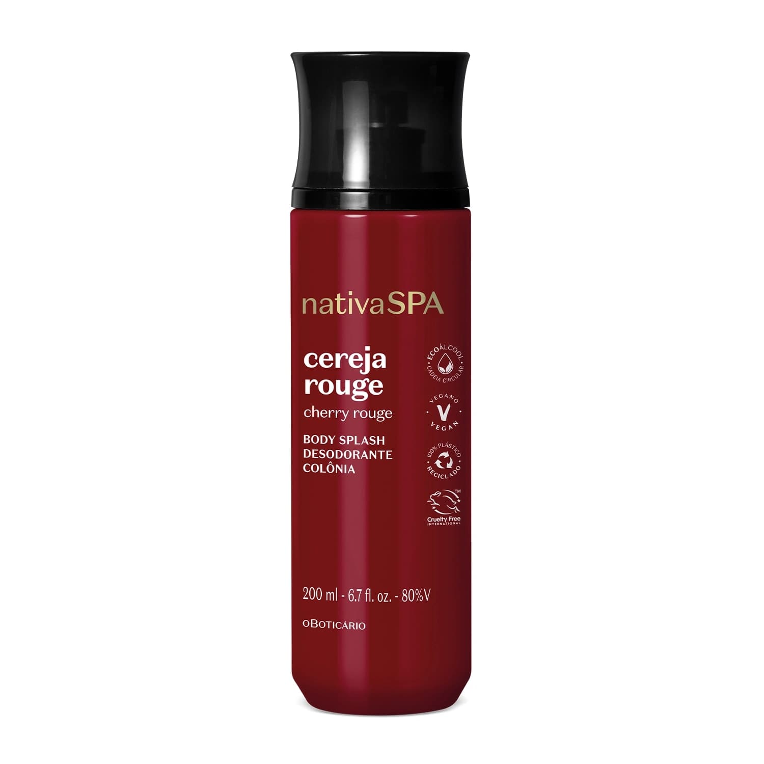 Body Splash Desodorante Colônia Nativa Spa Cereja Rouge 200Ml