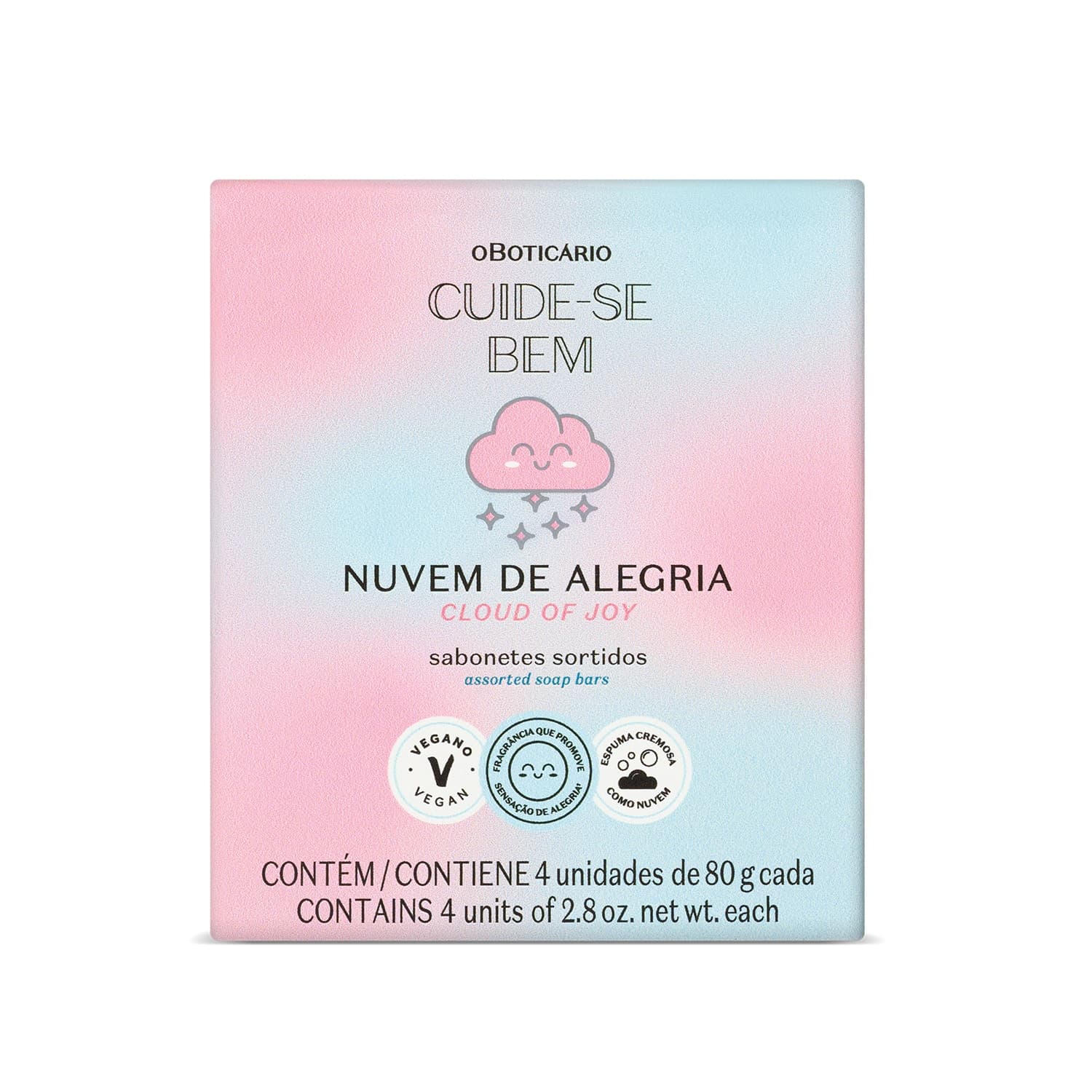 Kit Sabonetes Sortidos Cuide-Se Bem Nuvem De Alegria 4X80G