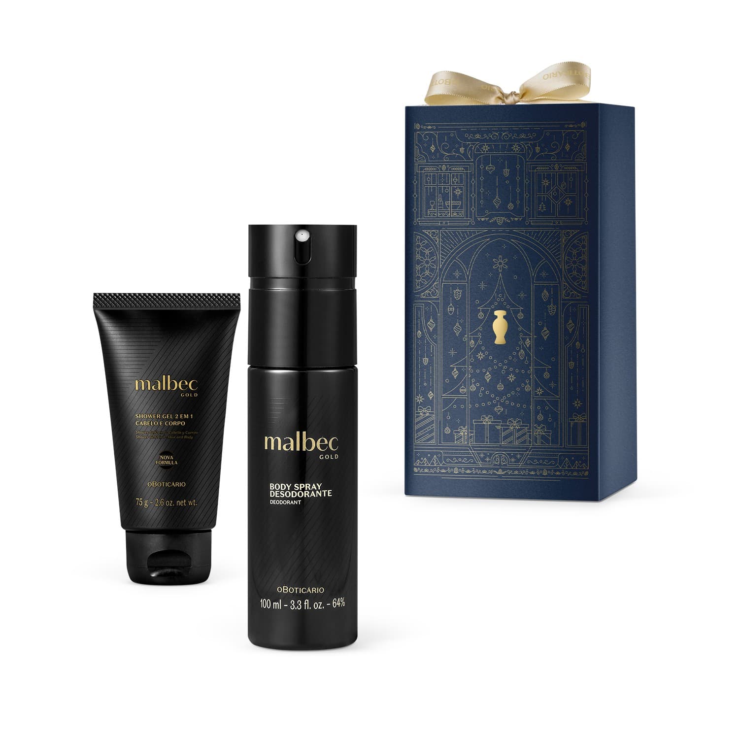 Kit Presente Natal Malbec Gold (2 Itens)