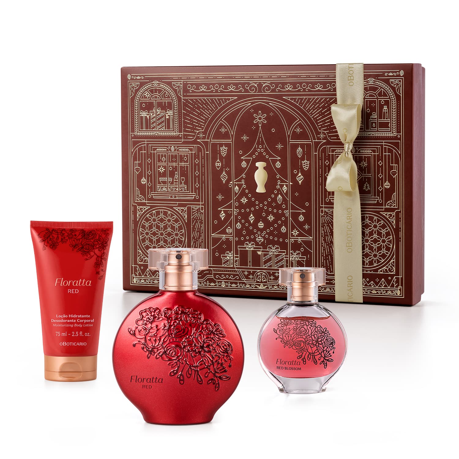 Kit Presente Natal Floratta Red (3 Itens)