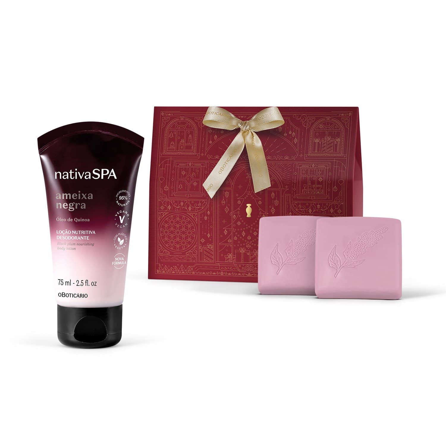 Kit Presente Natal Nativa Spa Ameixa Negra (3 Itens)