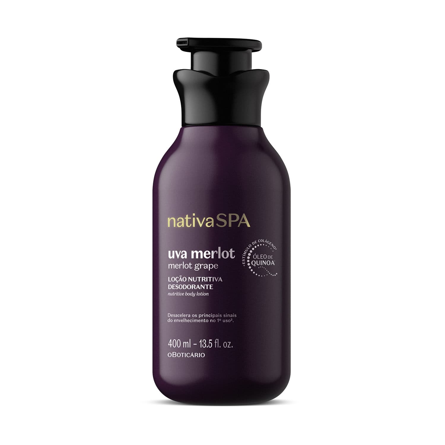 Loção Nutritiva Desodorante Nativa Spa Uva Merlot 400Ml