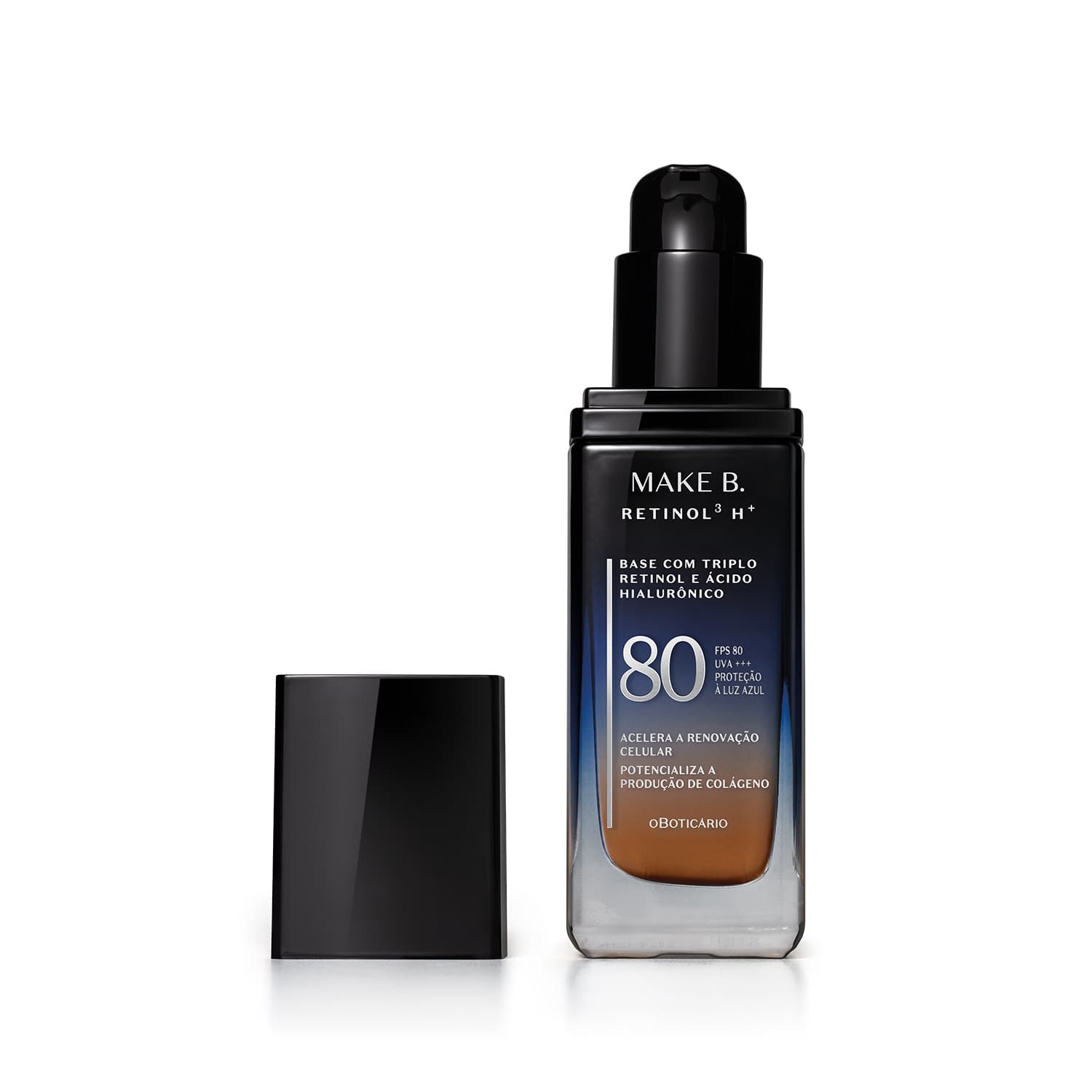 Base Líquida Fps80 Make B. Retinol³ H+ Cor 250Q 26G