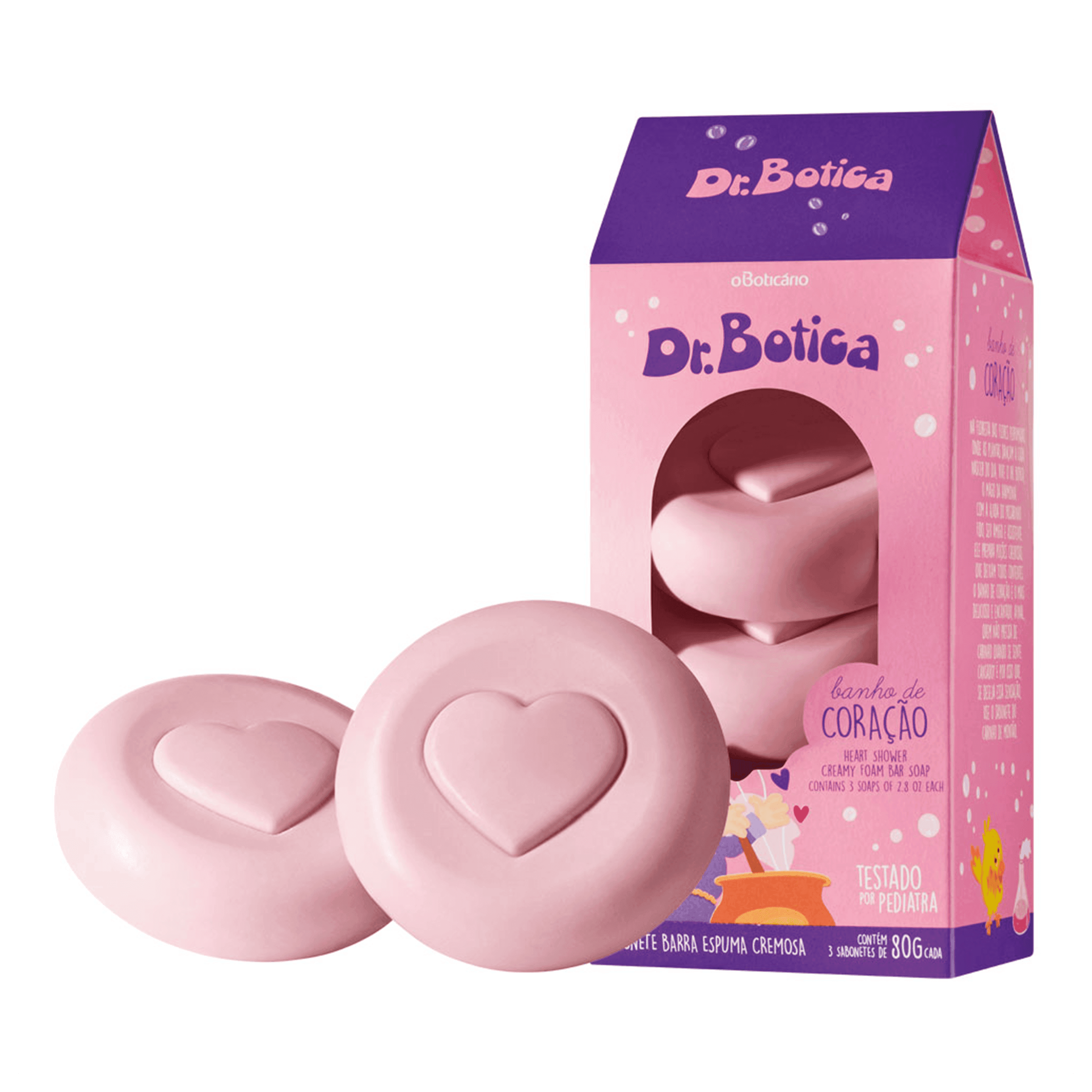 Sabonete Barra Trio Dr.Botica Banho Do Coração 80G Cada