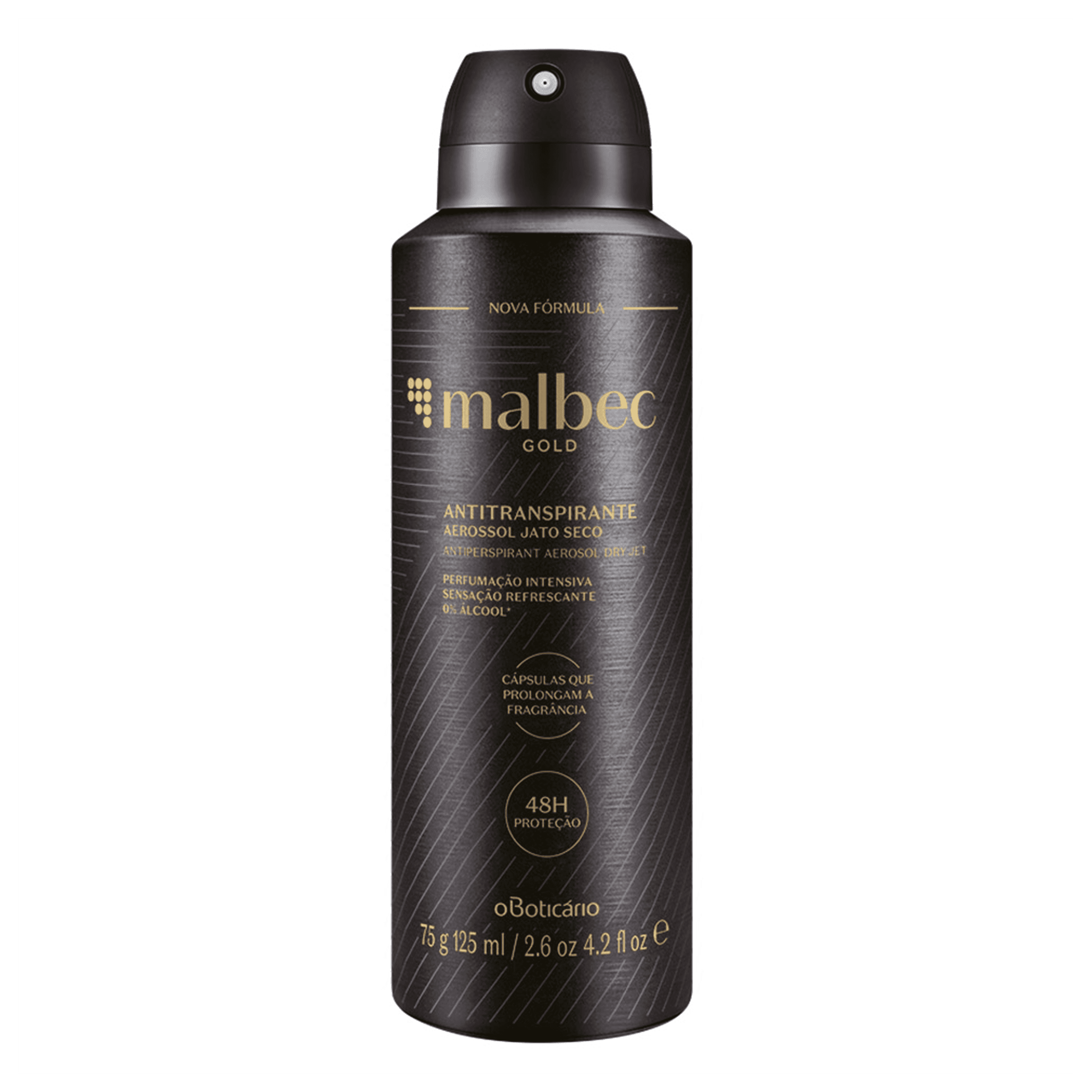 Desodorante Antitranspirante Aerossol Malbec Gold 75G/125Ml