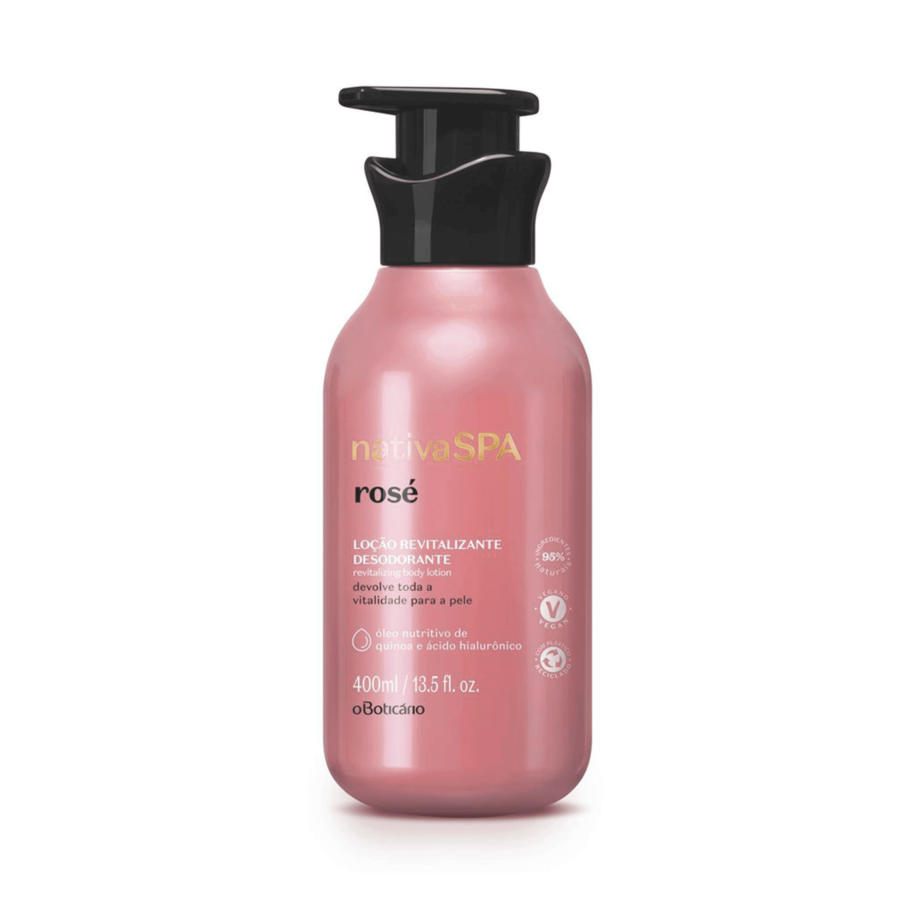 Loção Revitalizante Desodorante Corporal Nativa Spa Rosé, 400 Ml