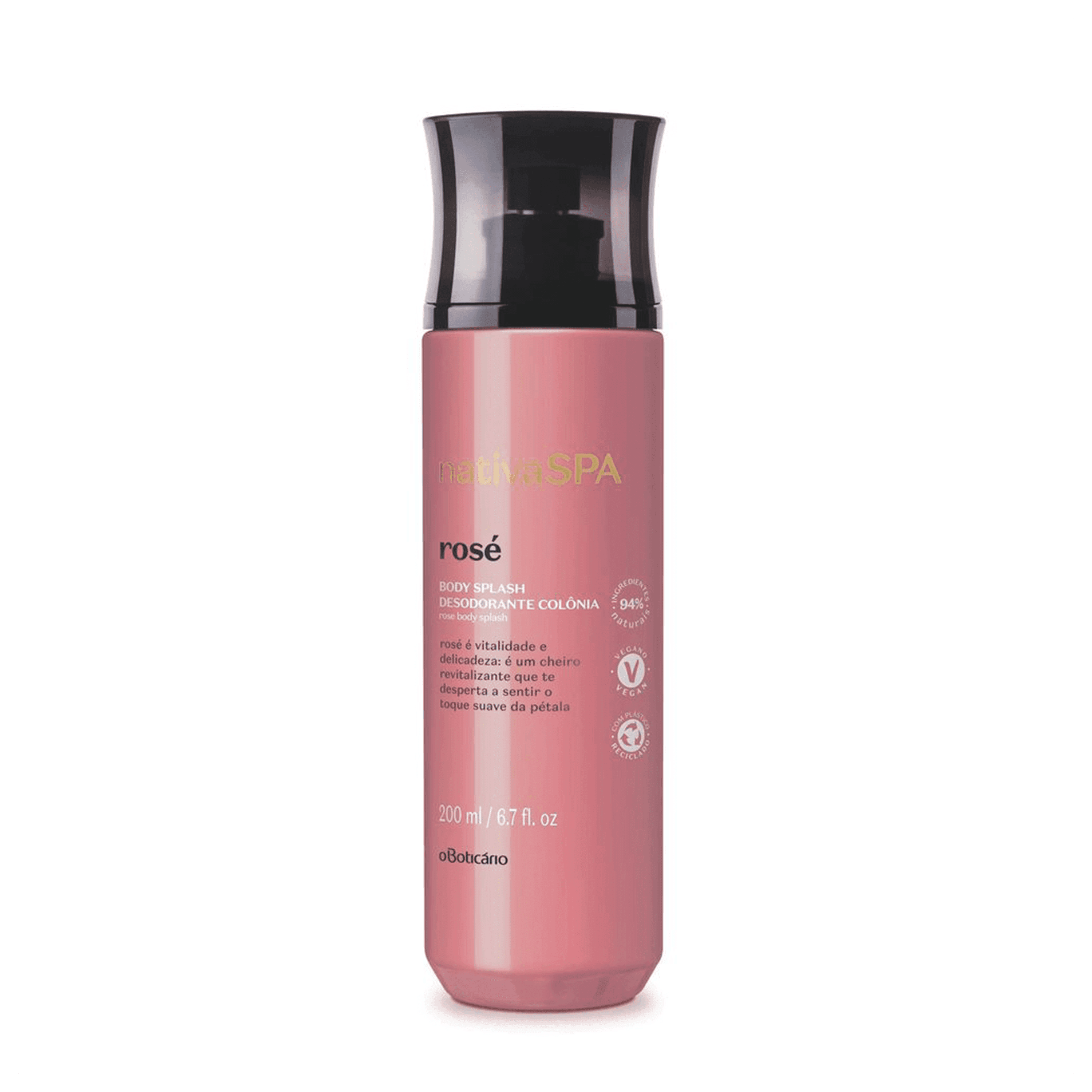 Desodorante Colônia Body Splash Nativa Spa Rosé, 200 Ml