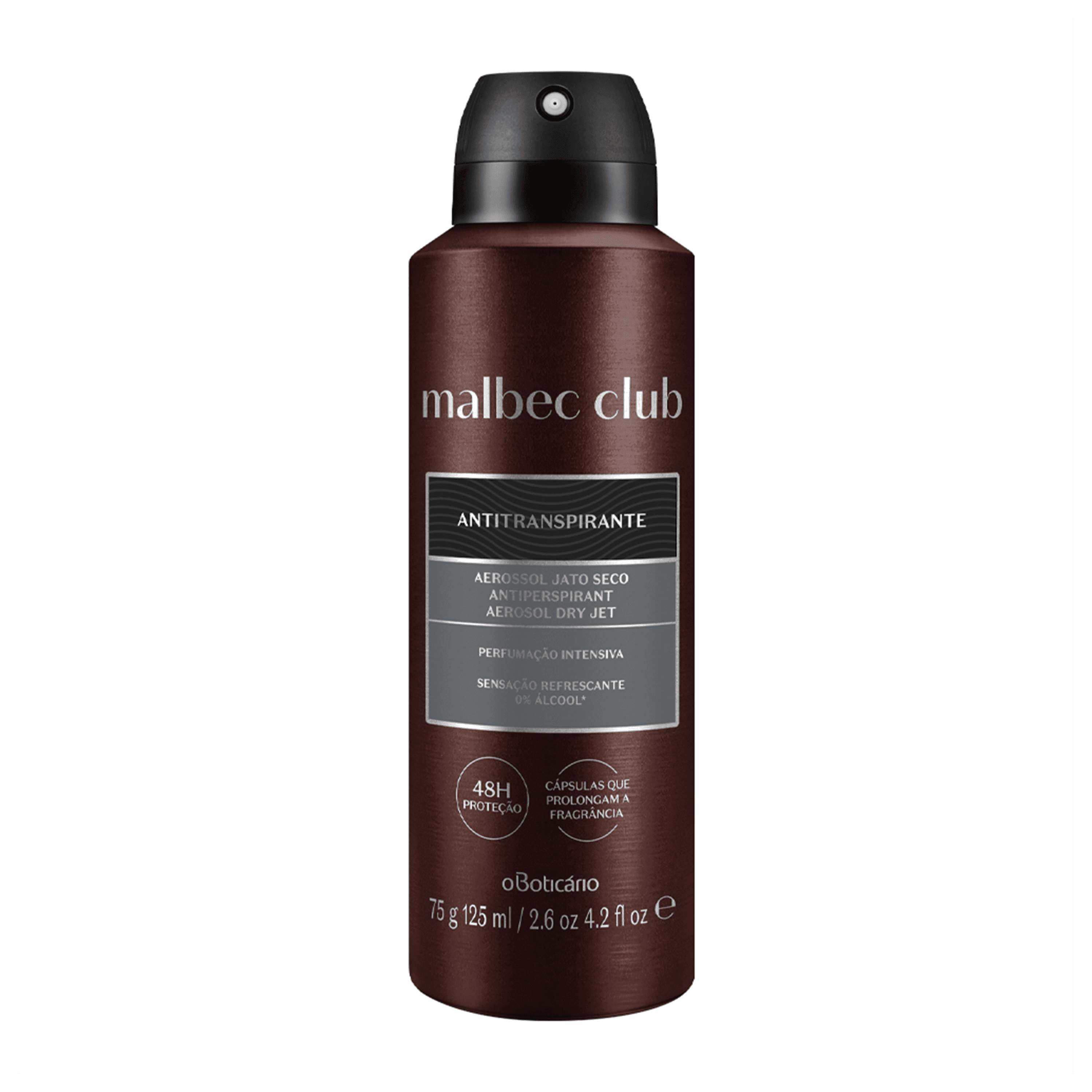 Desodorante Antitranspirante Aerossol Malbec Club Intenso 75G/125Ml