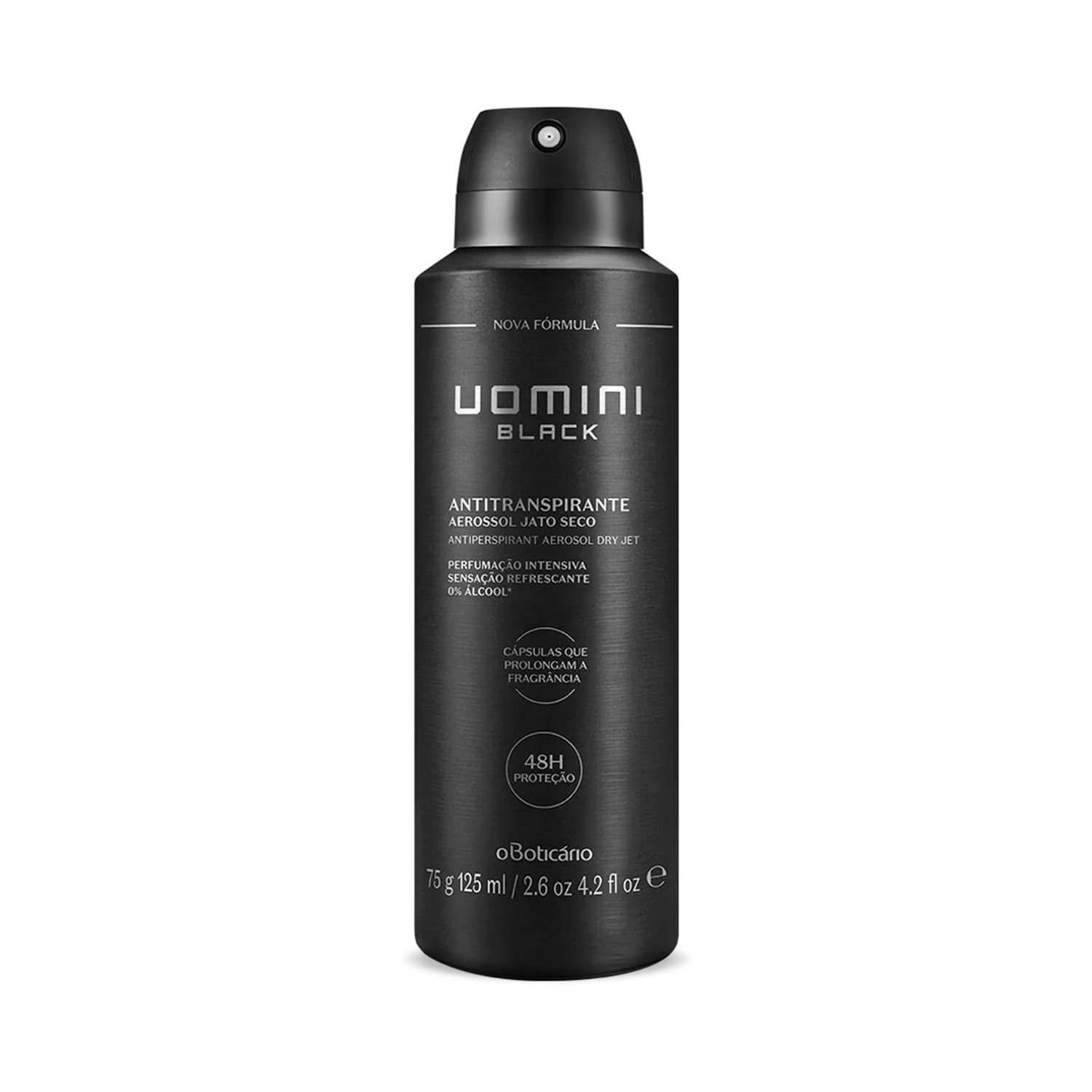 Desodorante Antitranspirante Aerosol Uomini Black 75G/125Ml