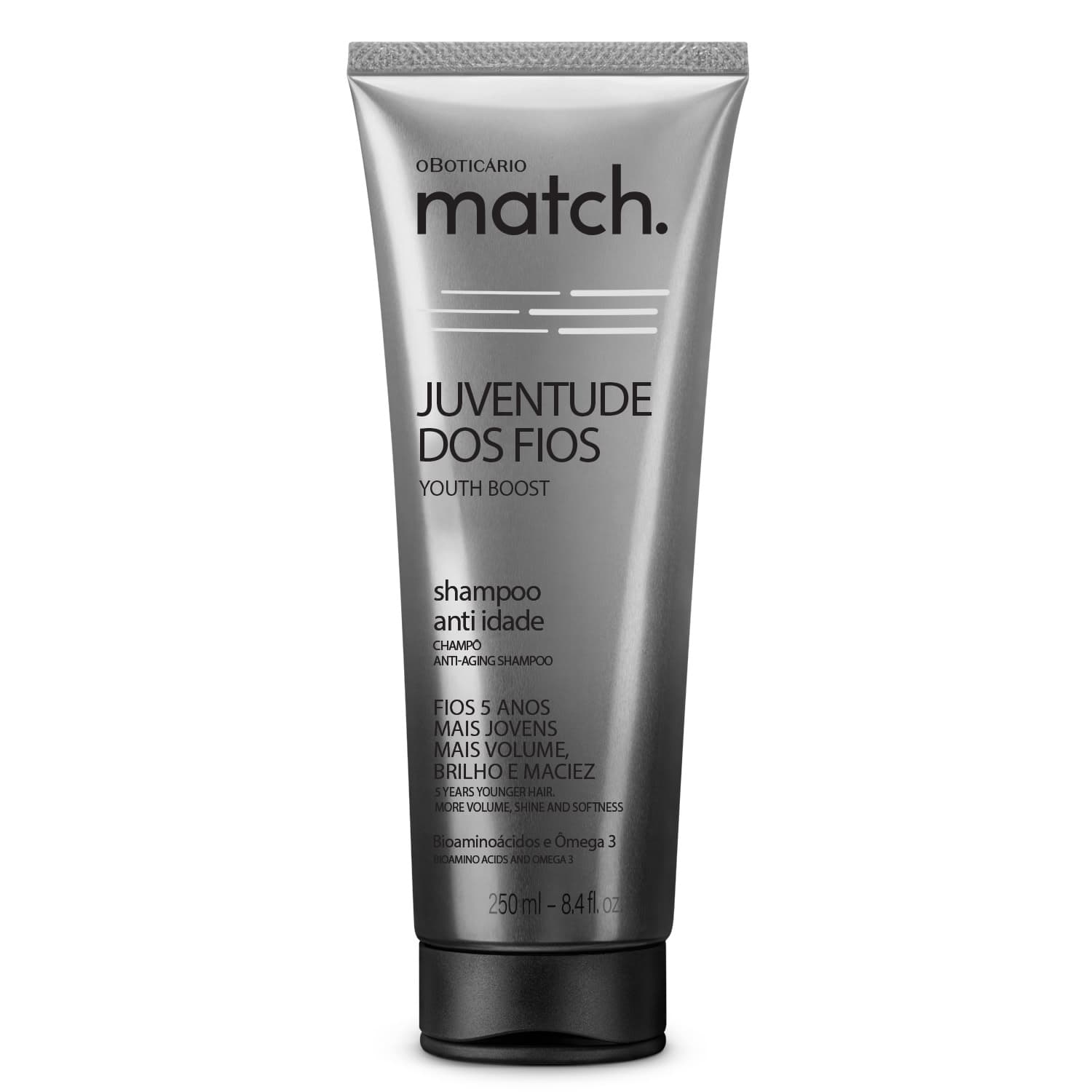 Shampoo Anti-Idade Match Juventude Dos Fios Brancos Tingidos 250Ml
