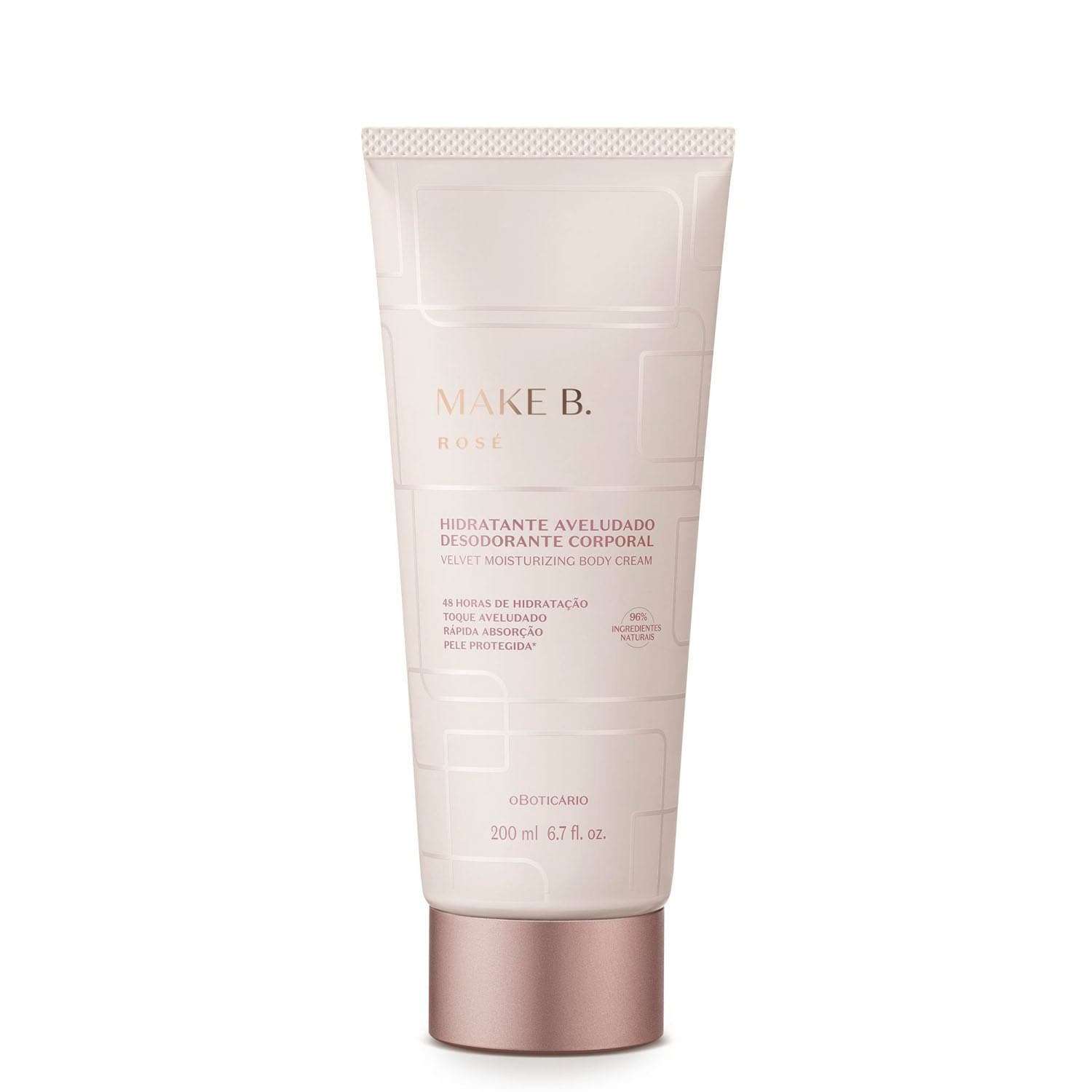 Creme Hidratante Aveludado Desodorante Corporal Make B. Rosé 200Ml