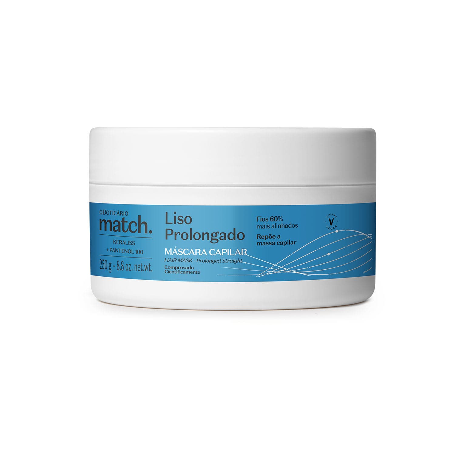 Máscara Capilar Match Liso Prolongado 250G