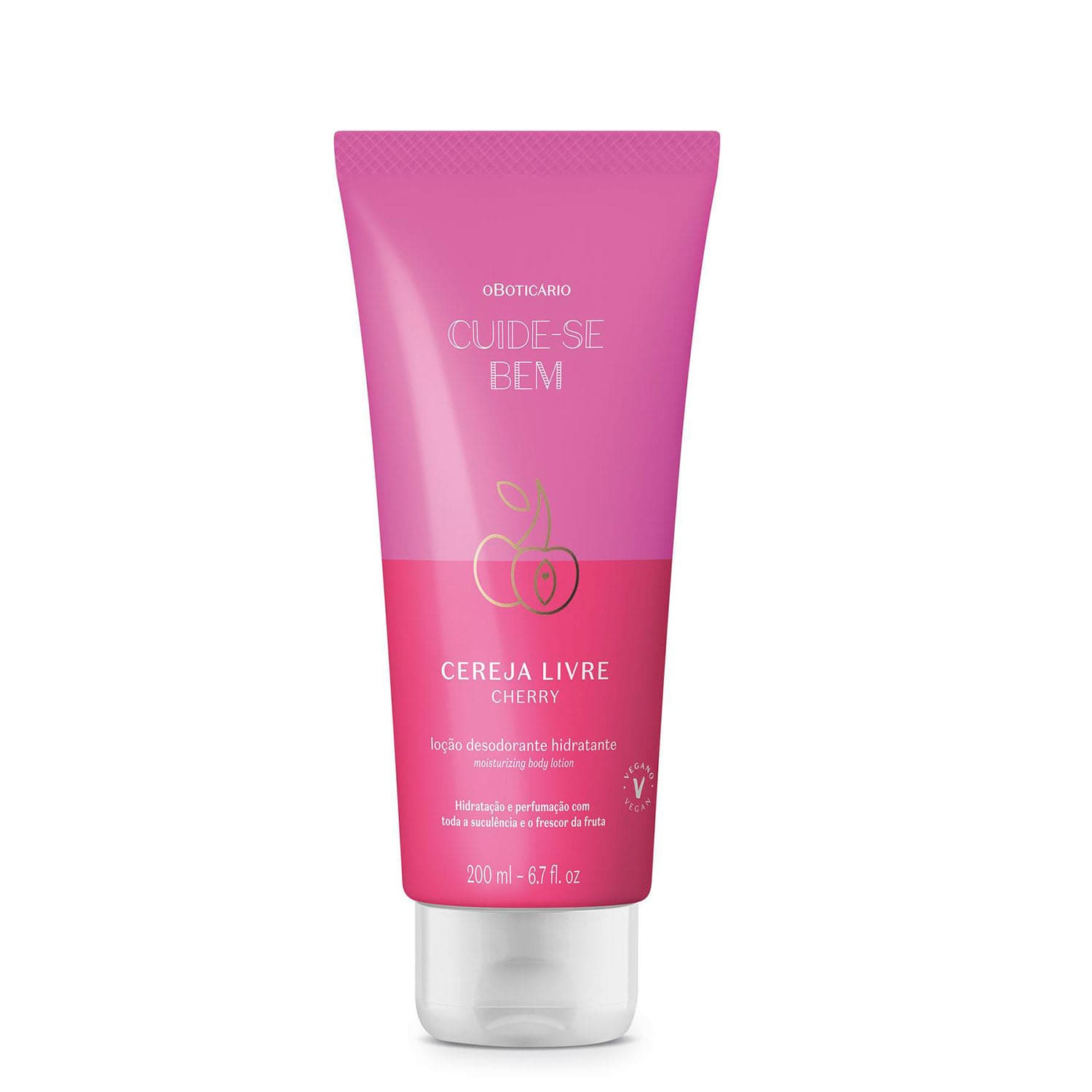Loção Hidratante Desodorante Corporal Cuide-Se Bem Cereja Livre 200Ml