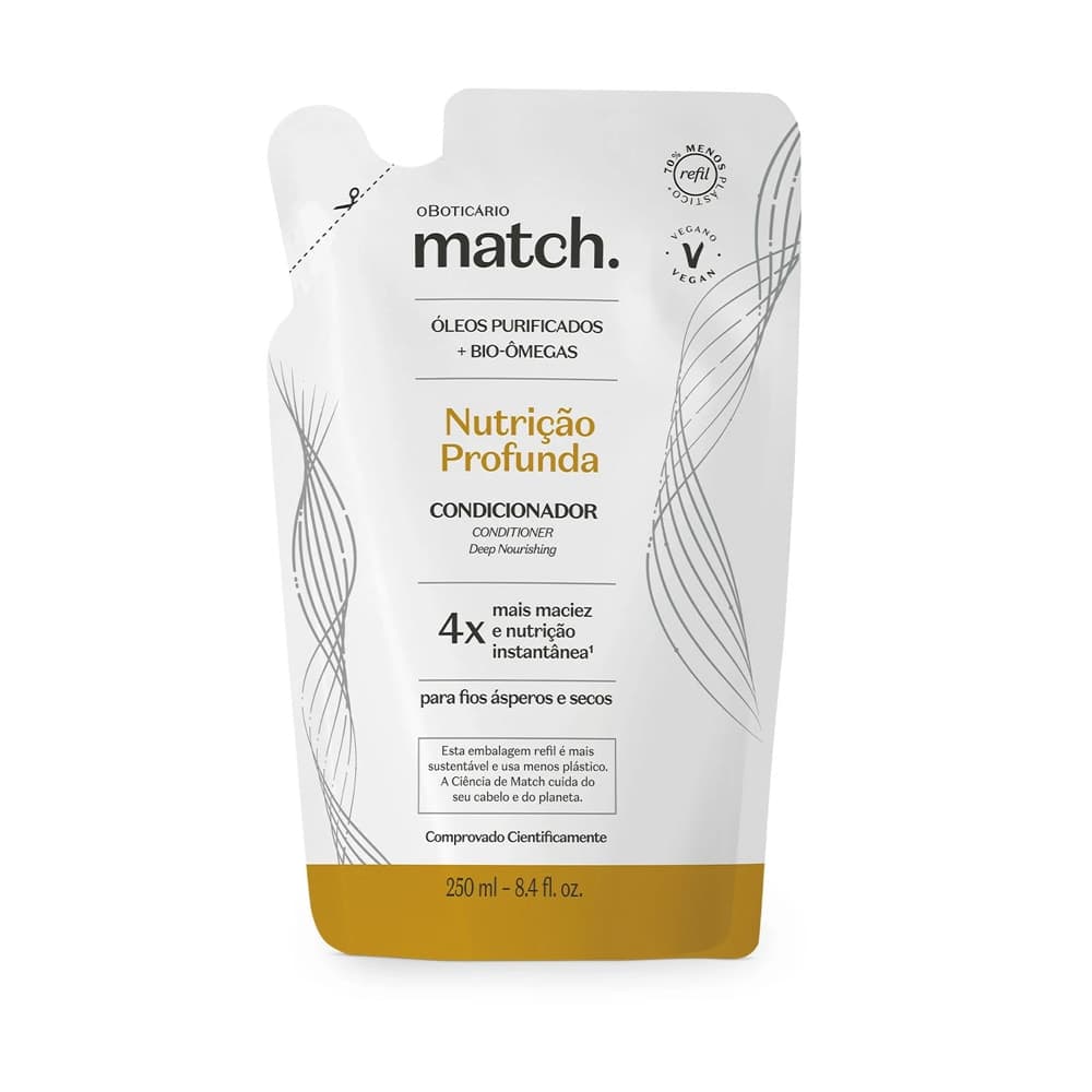 Refil Condicionador Match Nutrição Profunda 250Ml