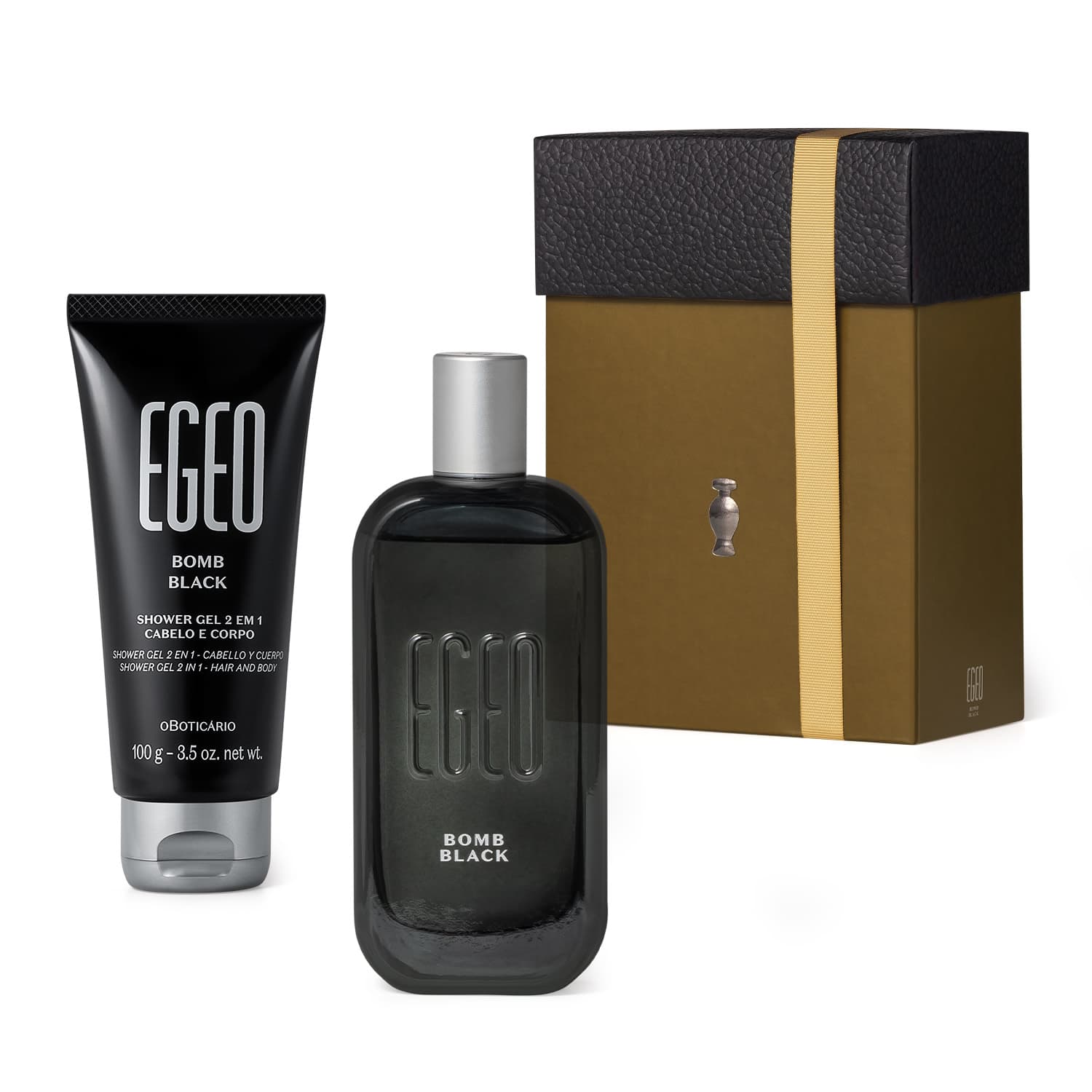 Kit Presente Dia Dos Pais Egeo Bomb Black (2 Itens)