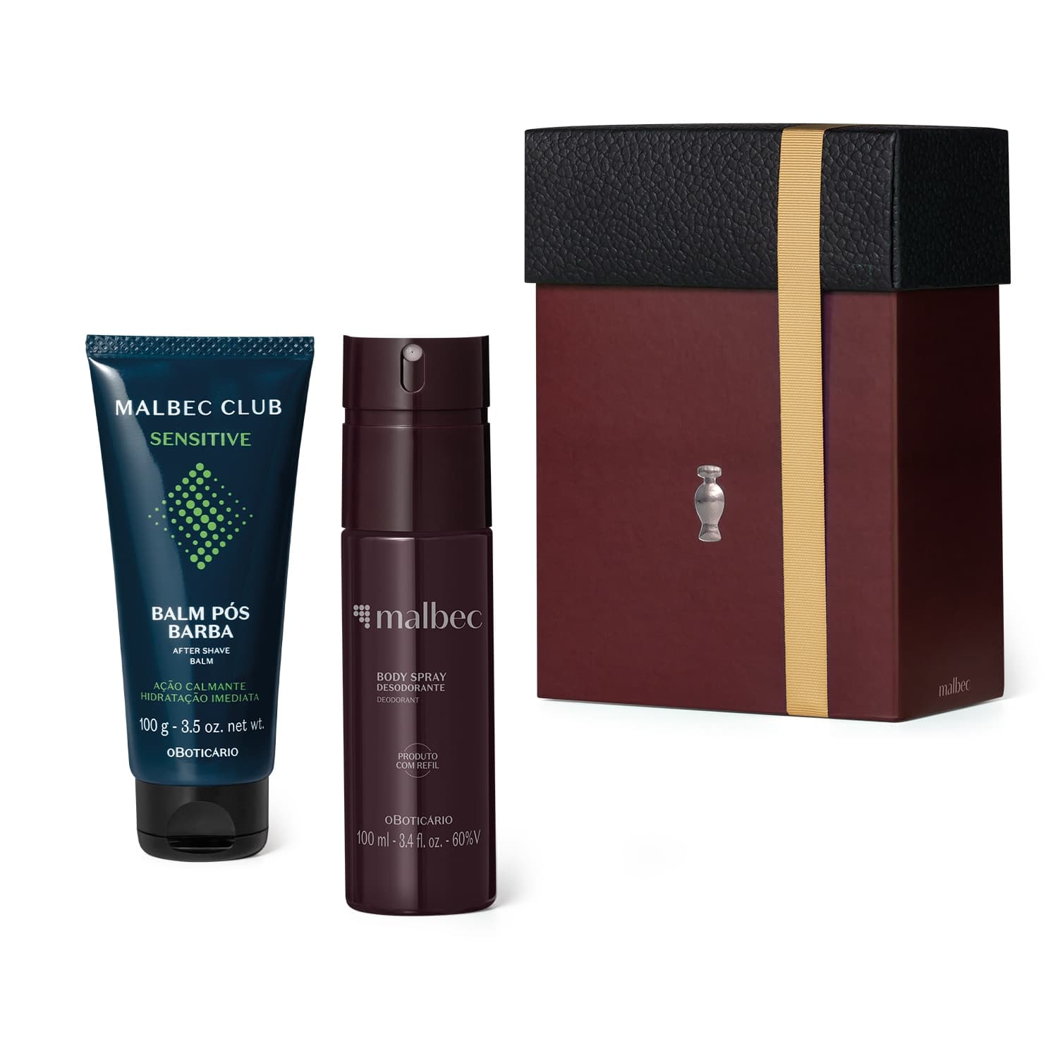 Kit Presente Dia Dos Pais Malbec Cuidados (2 Itens)