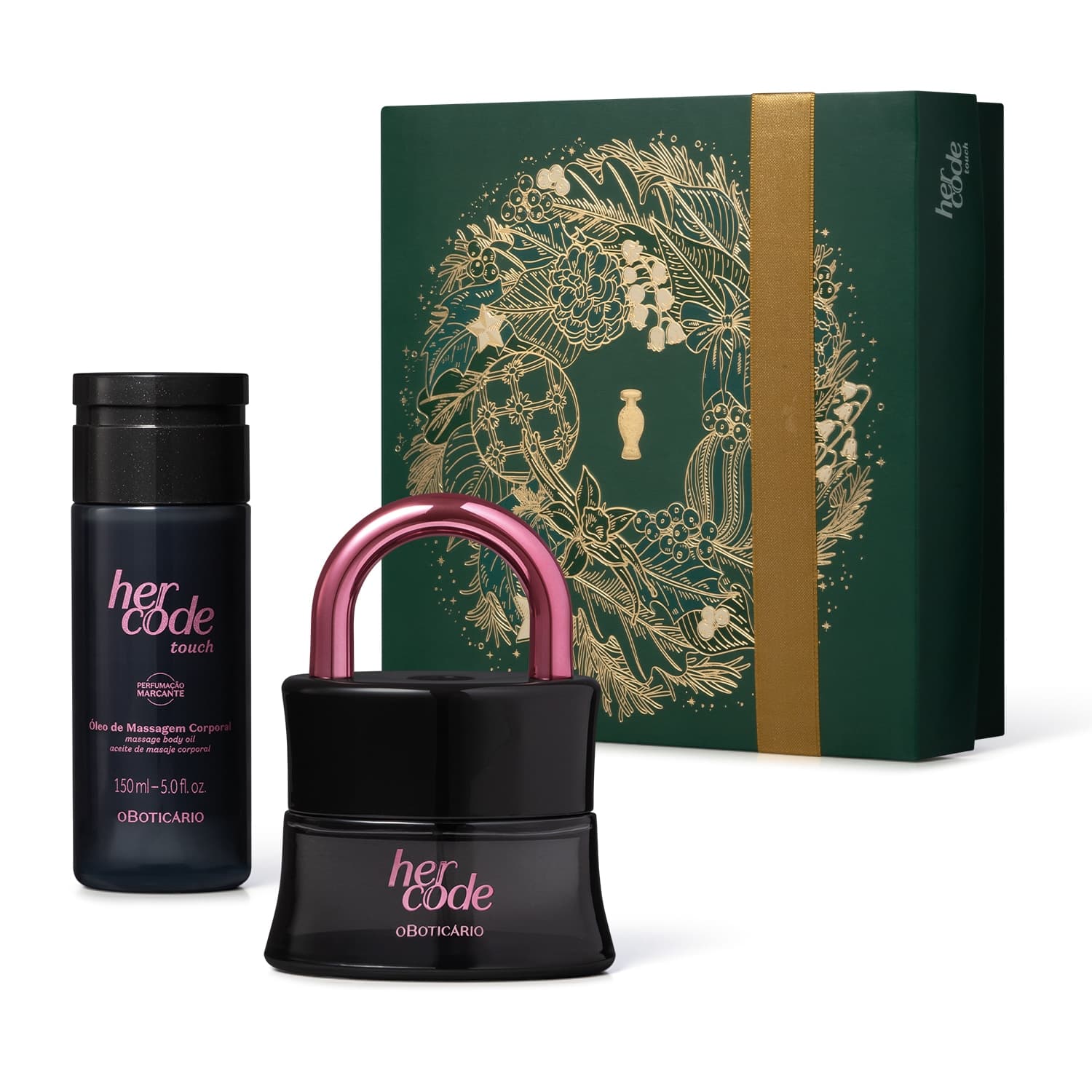 Kit Presente Natal Her Code Touch (2 Itens)