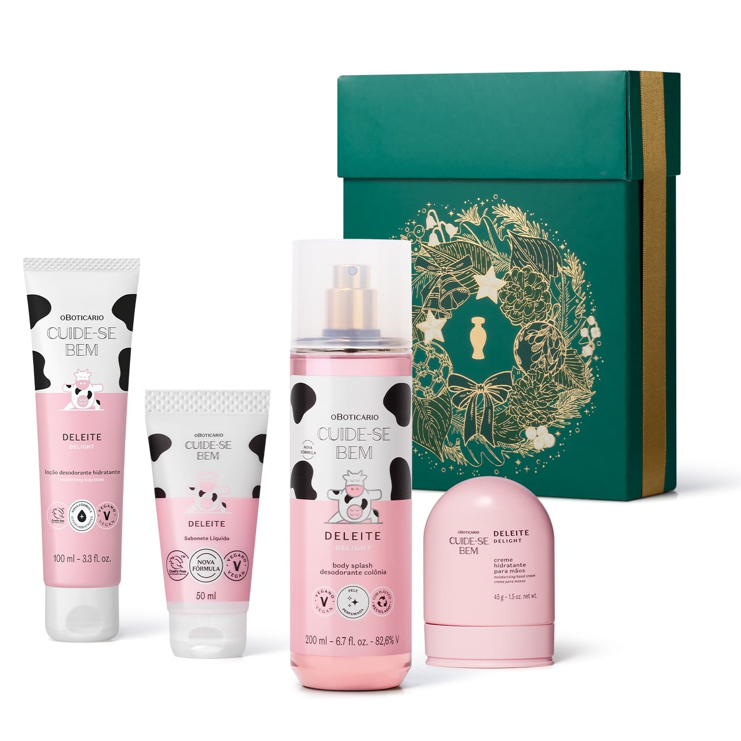 Kit Presente Natal Cuide-Se Bem Deleite (4 Itens)