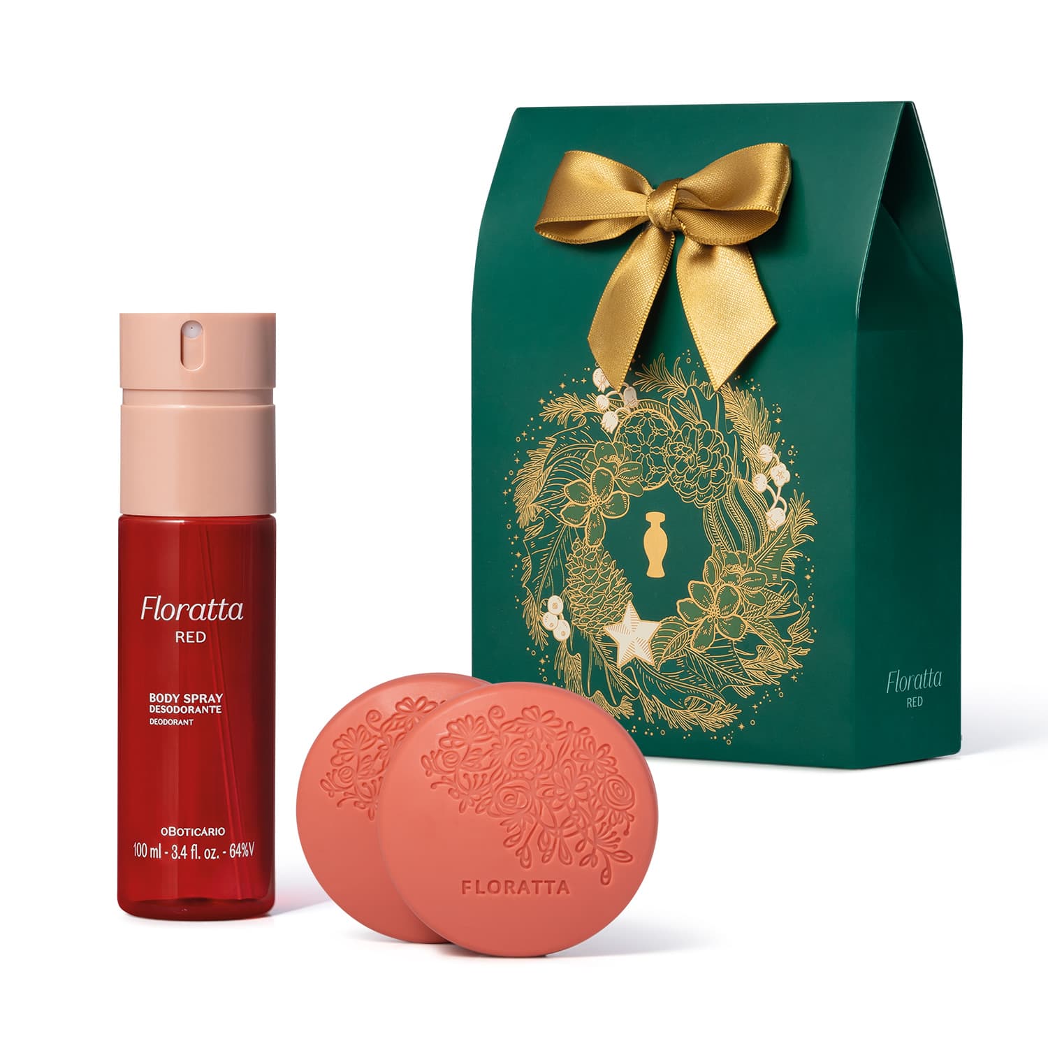 Kit Presente Natal Floratta Red Cuidados (2 Itens)