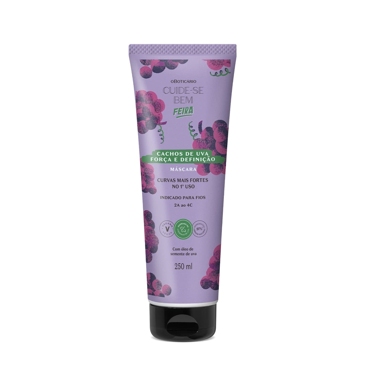 Máscara Capilar Cuide-Se Bem Feira Cachos De Uva 250Ml